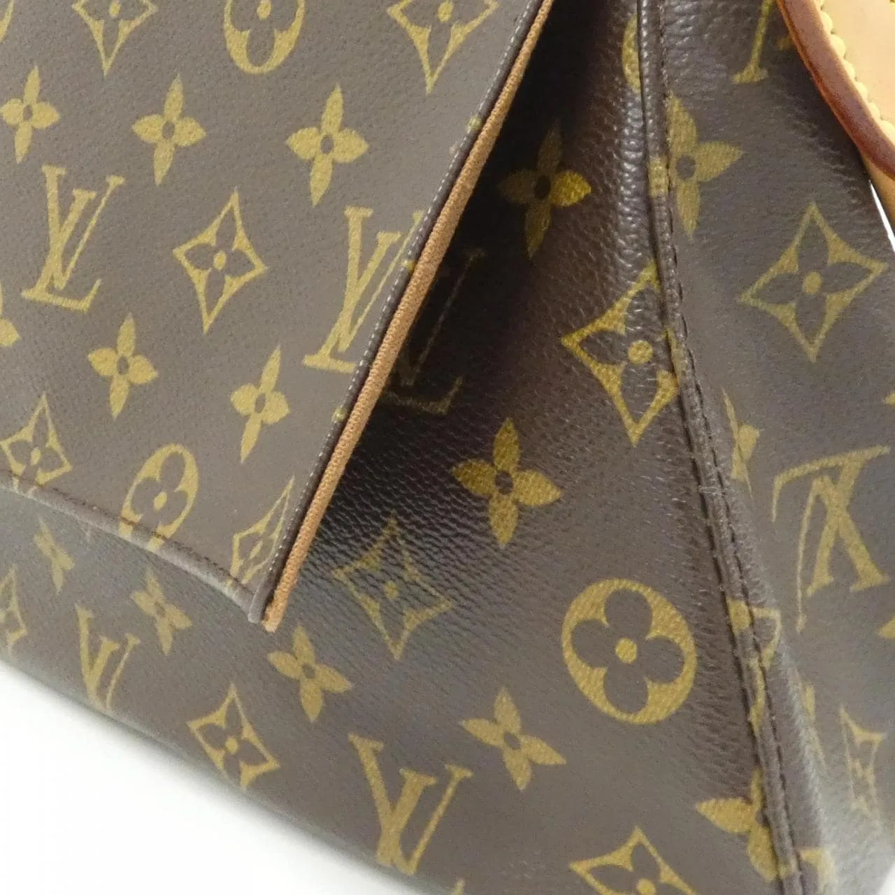 LOUIS VUITTON Looping M51147 Shoulder Monogram 黑色 Monogram 中古品A - 縮圖 4