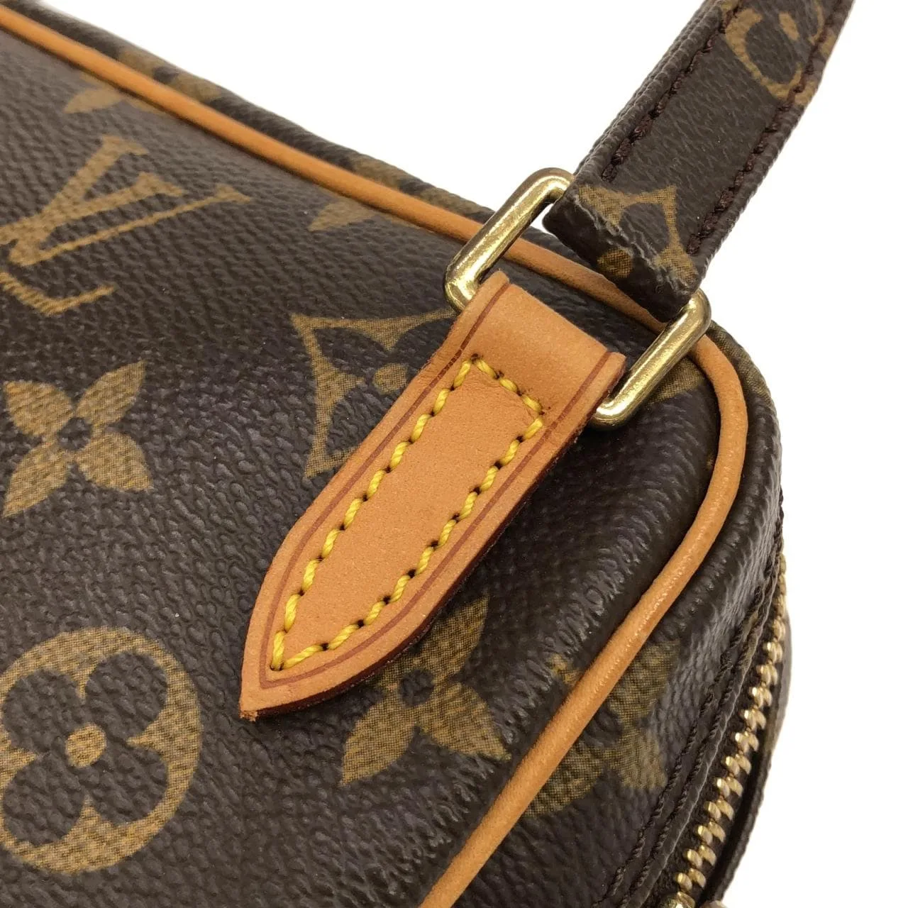 LOUIS VUITTON M51828 Shoulder Monogram 黑色 Monogram 中古品A - 縮圖 4