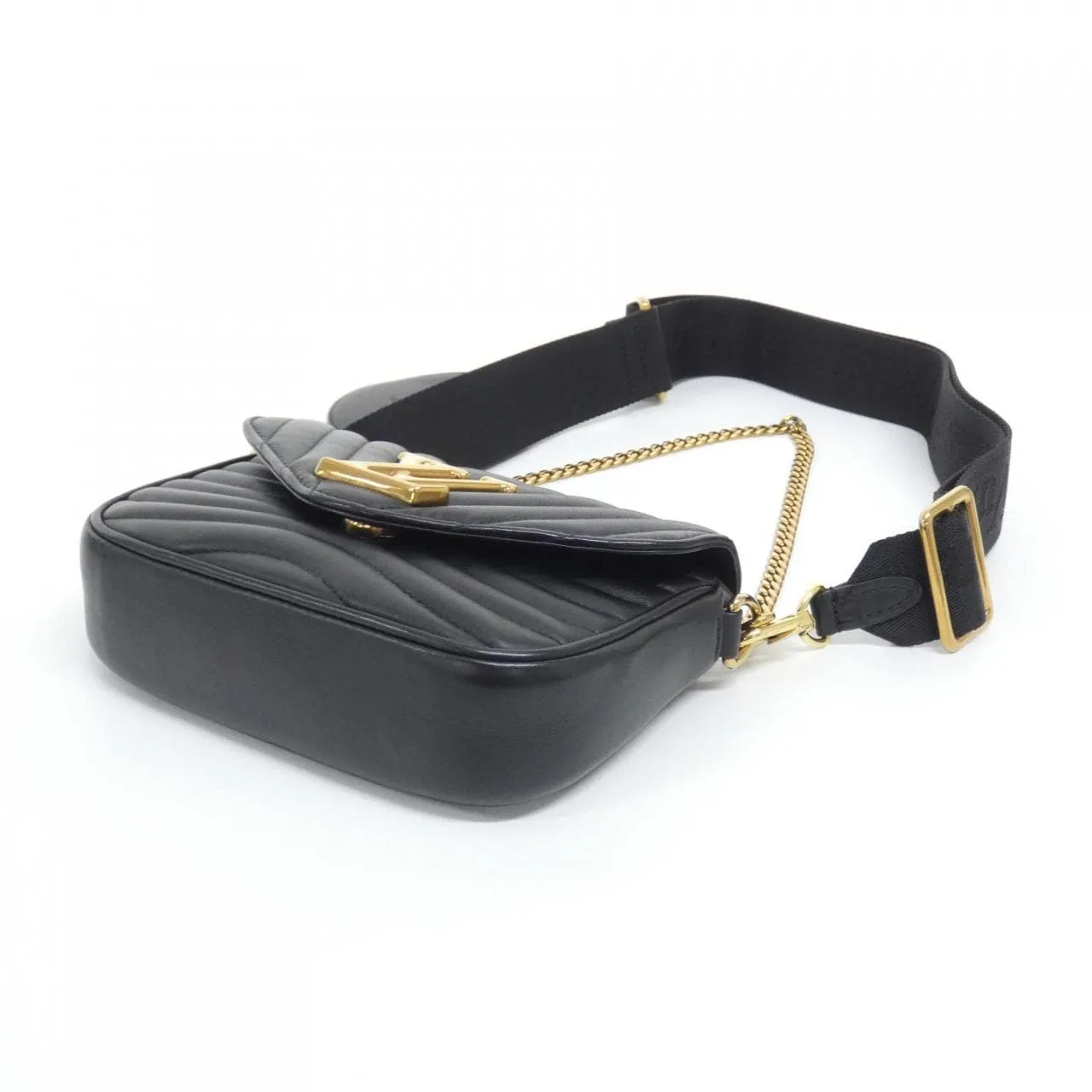 LOUIS VUITTON Pochette M56461 Shoulder 黑色 中古品A - 縮圖 3
