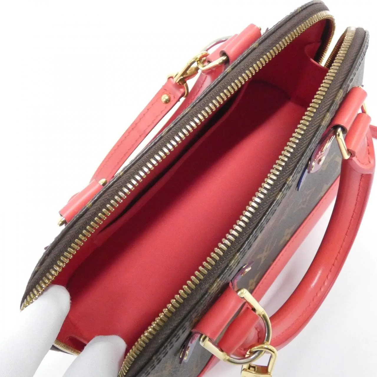 LOUIS VUITTON Alma M41659 Handbag Monogram 黑色 Monogram 中古品A - 縮圖 10