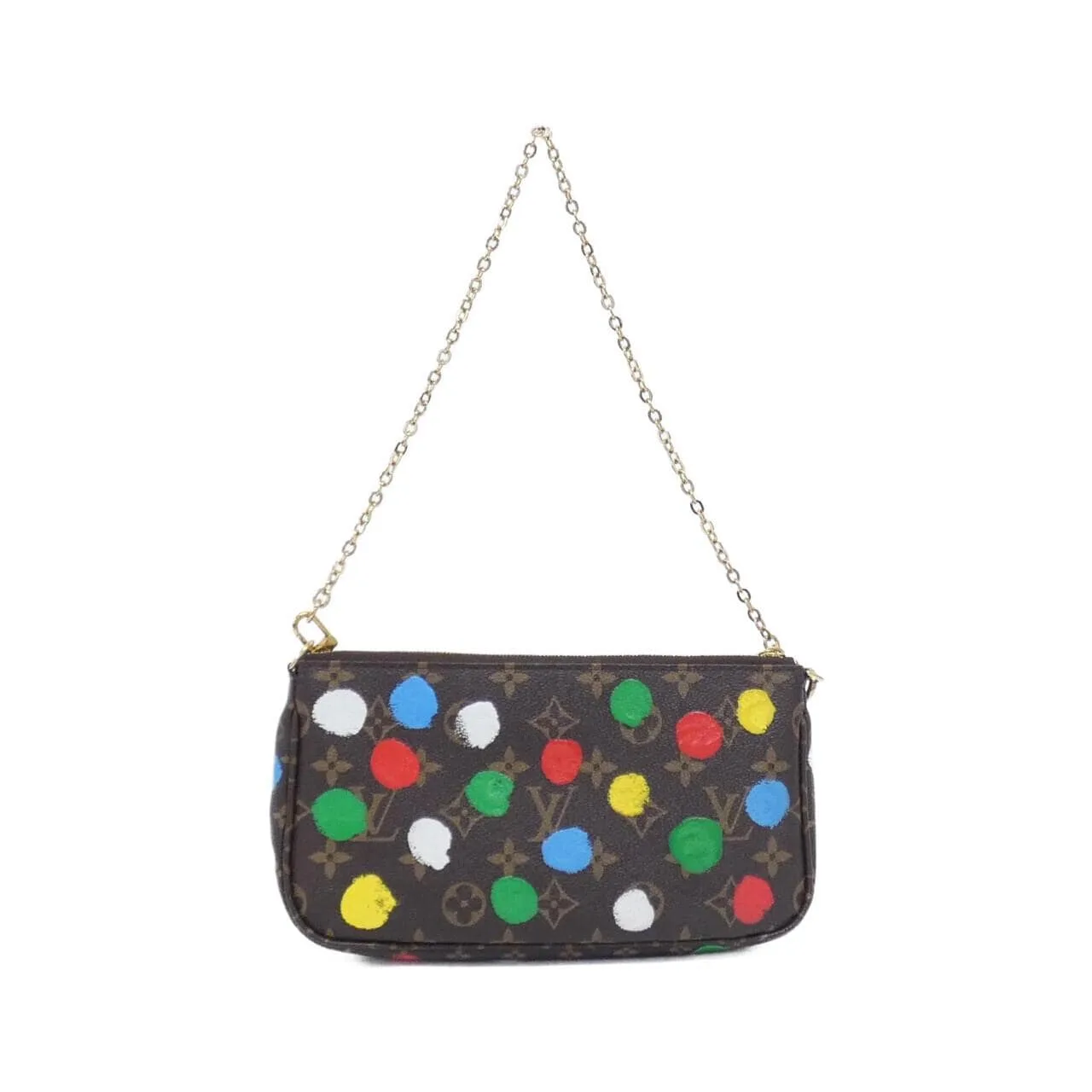 LOUIS VUITTON Pochette M46385 Shoulder Monogram 黑色 Monogram 中古品A - 縮圖 2