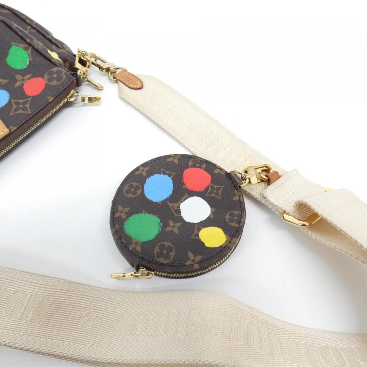 LOUIS VUITTON Pochette M46385 Shoulder Monogram 黑色 Monogram 中古品A - 縮圖 9