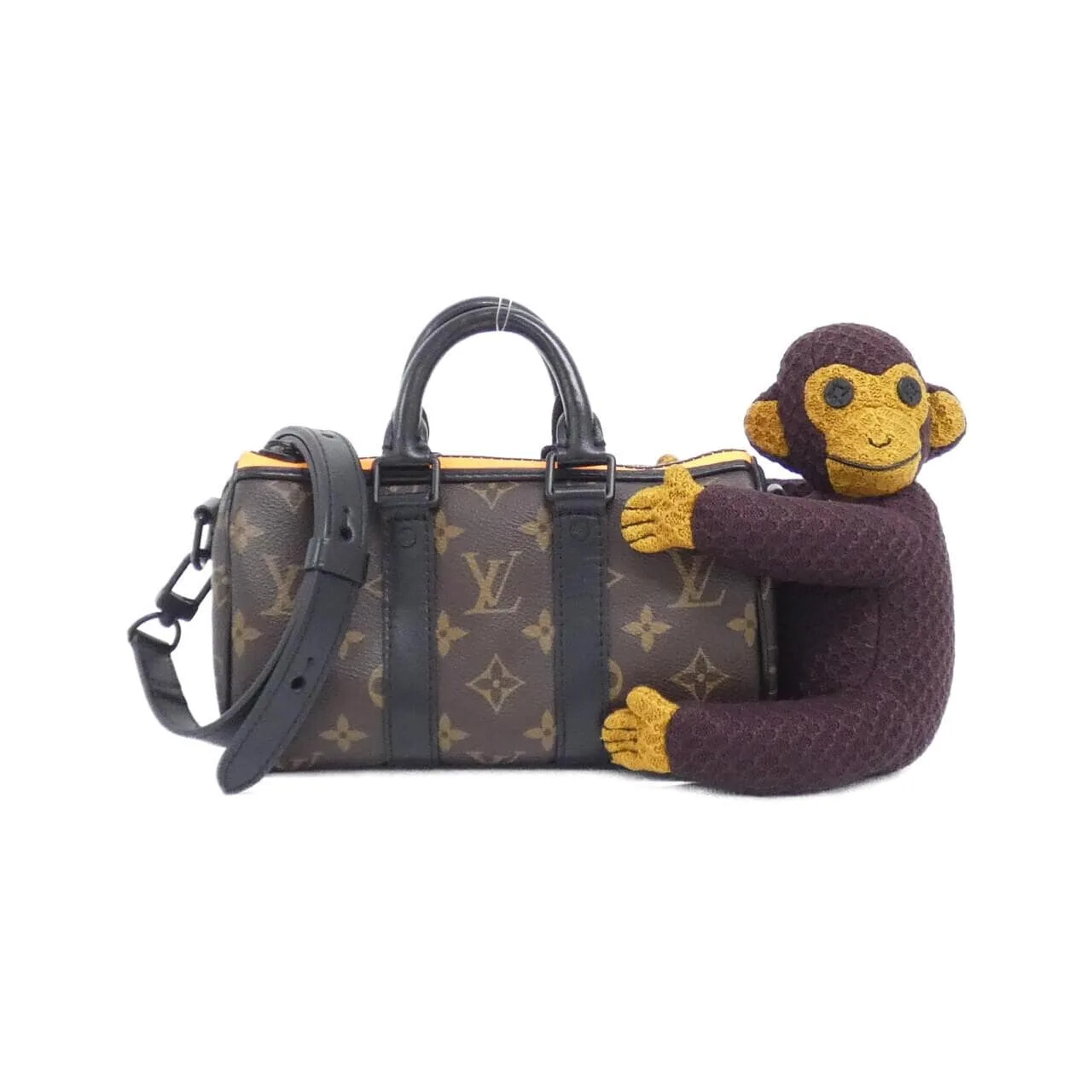 LOUIS VUITTON Keepall M80118 Boston Monogram Black