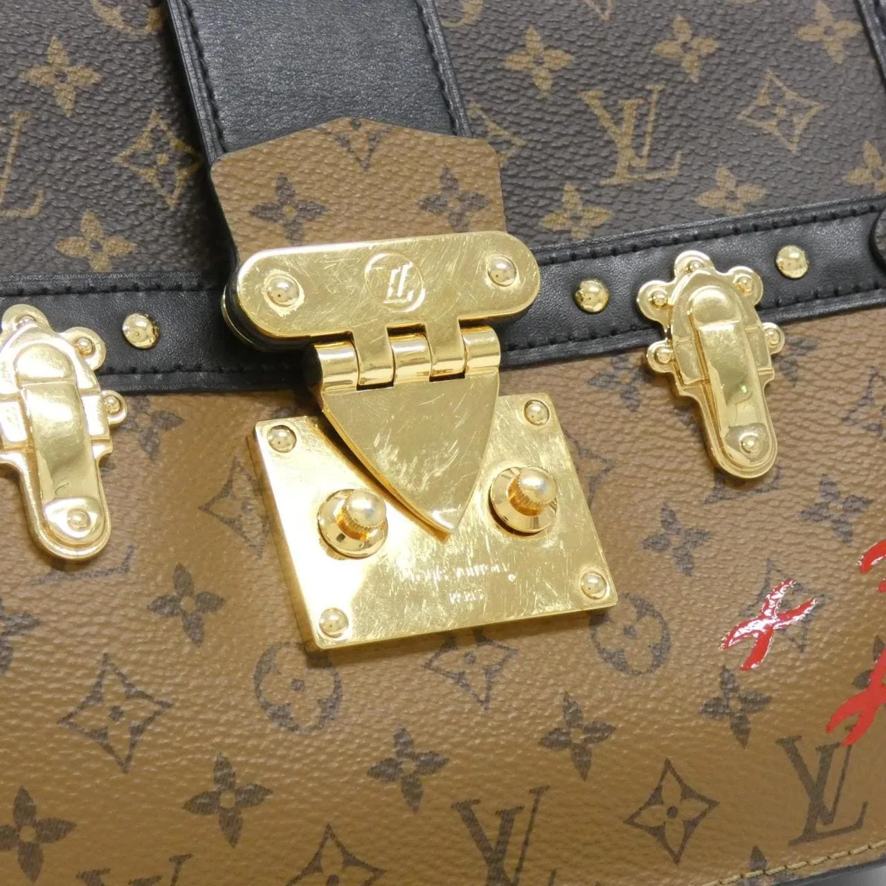 LOUIS VUITTON M43596 Shoulder Monogram 黑色 Monogram 中古品A - 縮圖 4