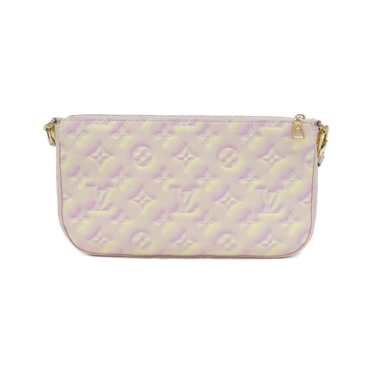 LOUIS VUITTON Pochette M46093 Shoulder Monogram 粉色 Monogram 中古品A - 縮圖 2