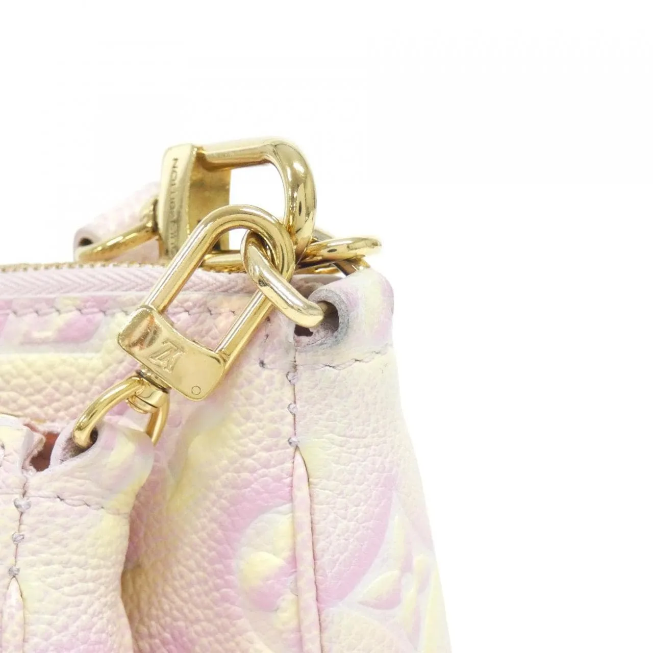 LOUIS VUITTON Pochette M46093 Shoulder Monogram 粉色 Monogram 中古品A - 縮圖 4