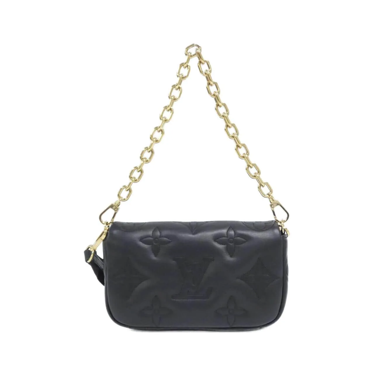 LOUIS VUITTON M81398 Shoulder Lambskin 黑色 羊皮 中古品A - 縮圖 2