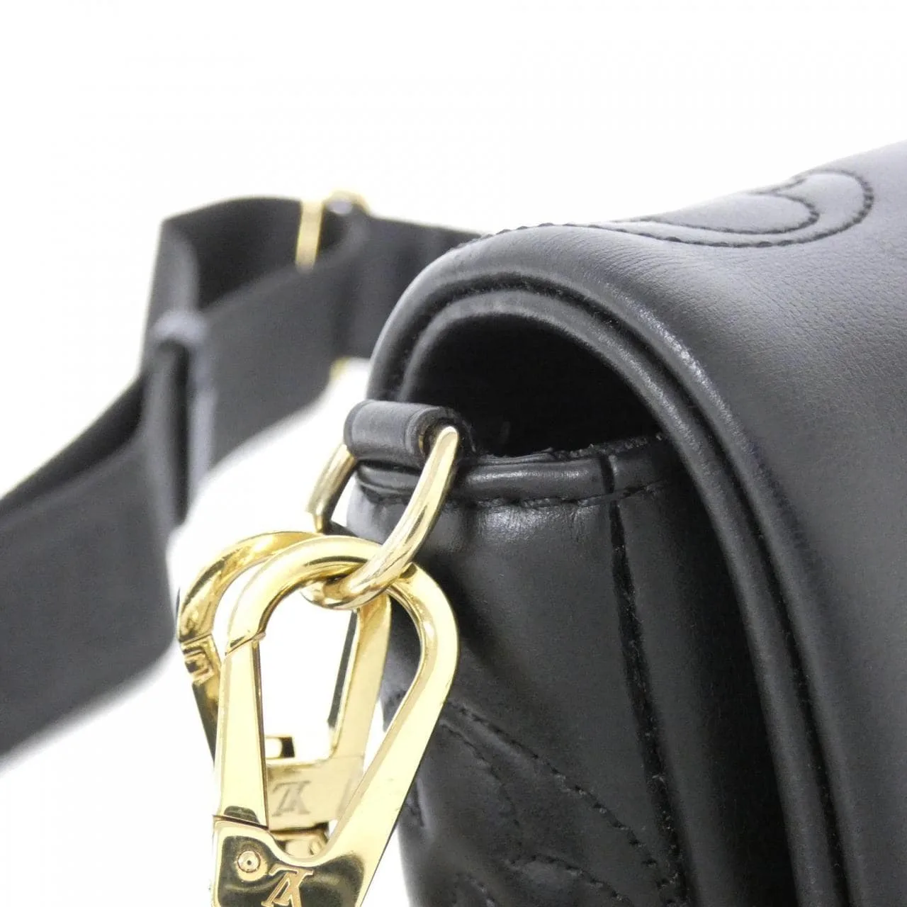 LOUIS VUITTON M81398 Shoulder Lambskin 黑色 羊皮 中古品A - 縮圖 5