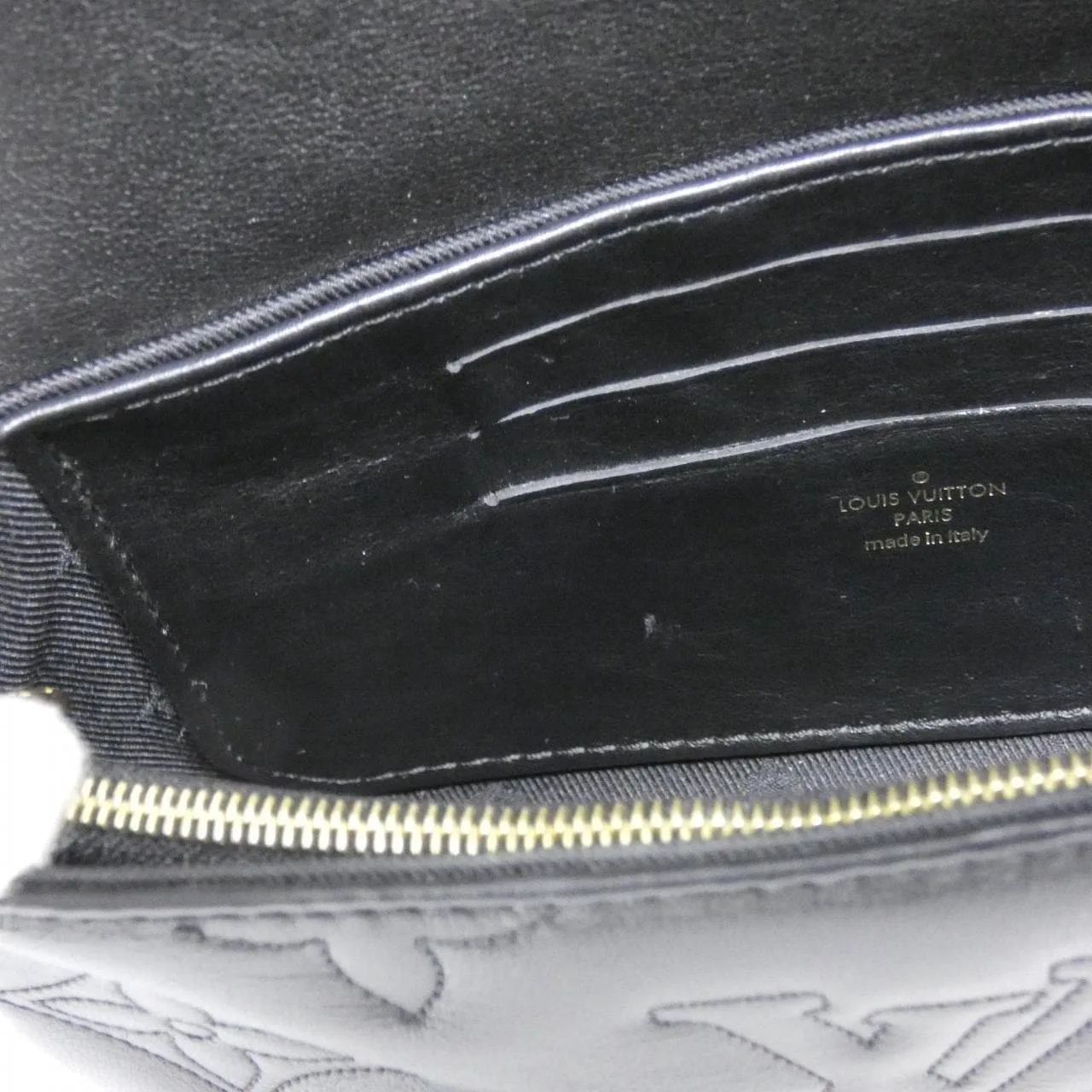 LOUIS VUITTON M81398 Shoulder Lambskin 黑色 羊皮 中古品A - 縮圖 8
