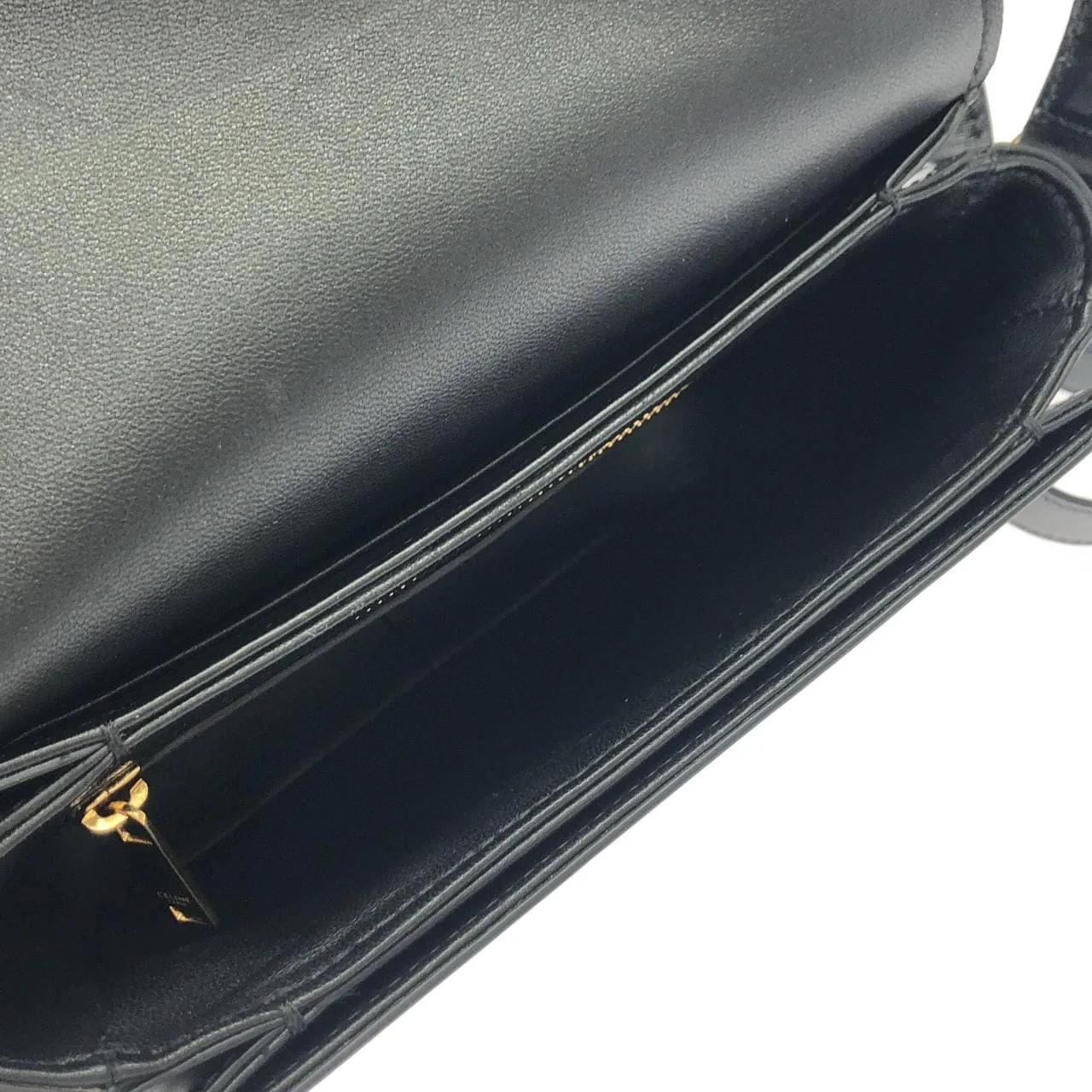 CELINE Triomphe 188423BF4 肩背包 黑色 中古品A - 縮圖 7