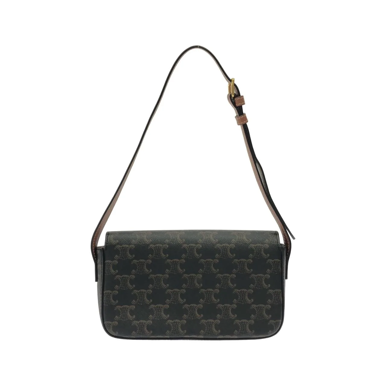 CELINE Triomphe 194142CUZ 肩背包 帆布 黑色 帆布 中古品A - 縮圖 2