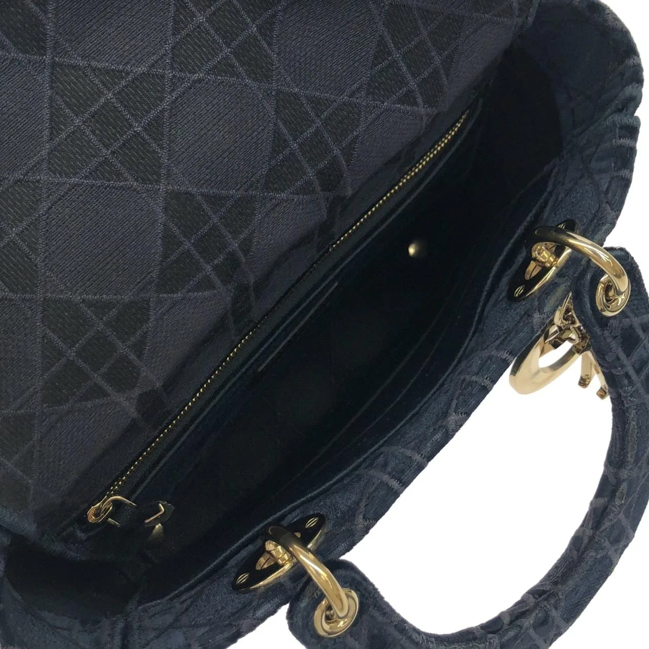 DIOR Lady Dior M0565OWVP 手提包 黑色 中古品A - 縮圖 8