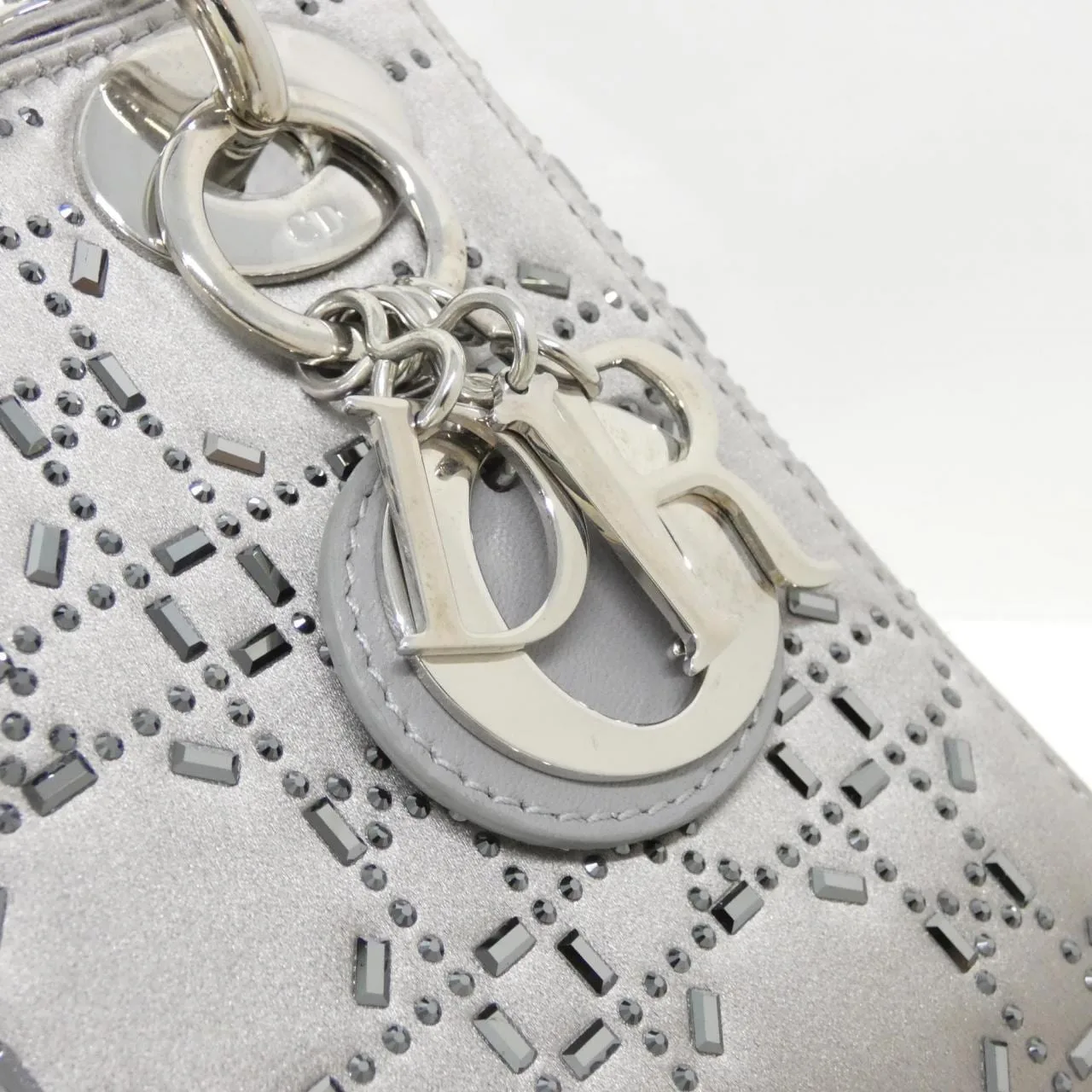 DIOR Lady Dior M0500PRTC Handbag Satin Black Satin Rank A - Thumbnail 4