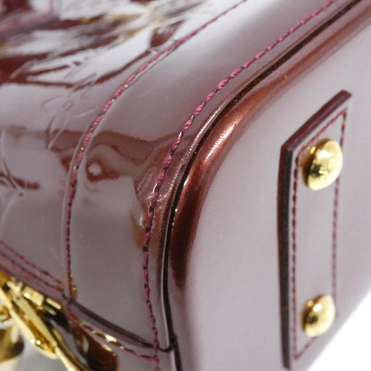 LOUIS VUITTON Alma M91676 Handbag Vernis Rouge Vernis 中古品A - 縮圖 2