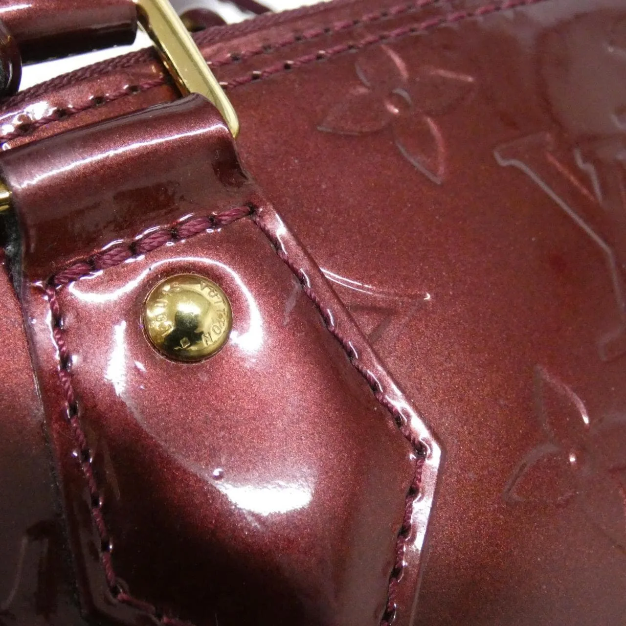 LOUIS VUITTON Alma M91676 Handbag Vernis Rouge Vernis 中古品A - 縮圖 4