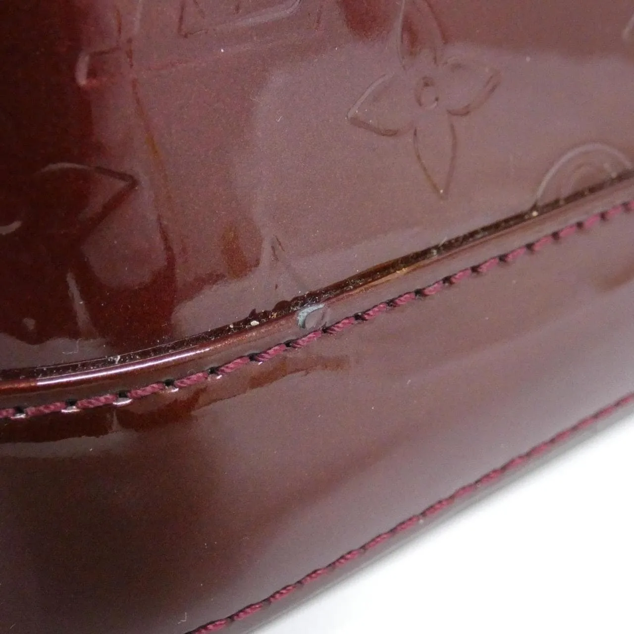 LOUIS VUITTON Alma M91676 Handbag Vernis Rouge Vernis 中古品A - 縮圖 5