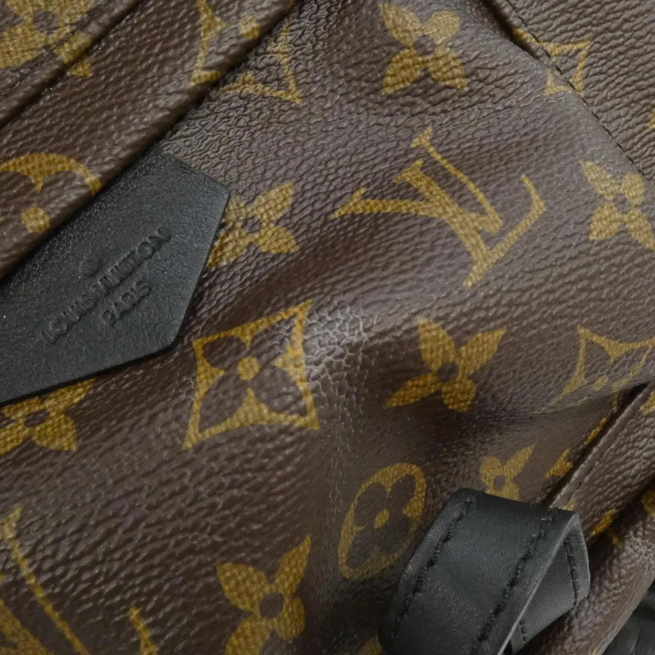 LOUIS VUITTON Palm Springs M41560 Backpack Monogram 黑色 Monogram 中古品A - 縮圖 4