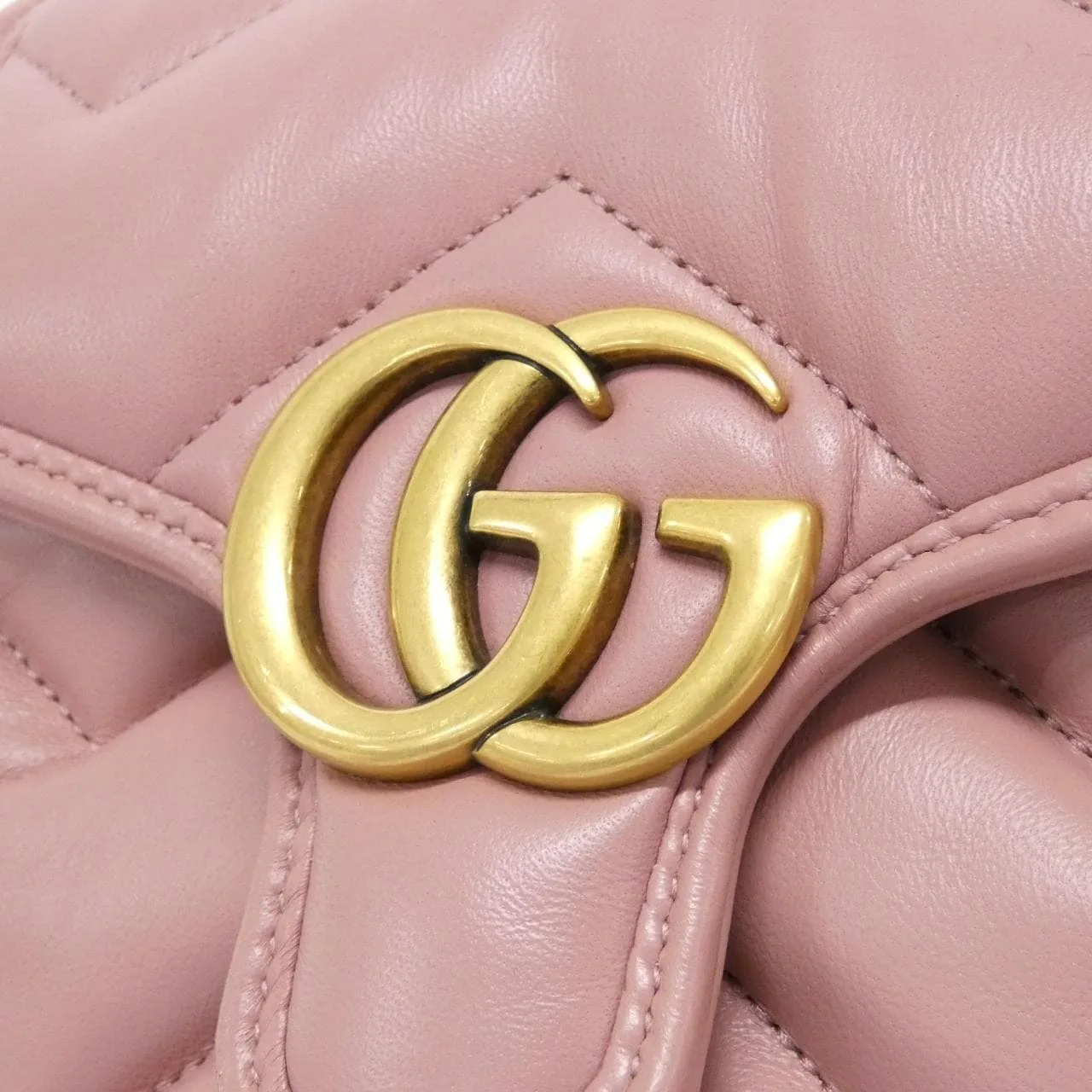 GUCCI 777253 AAC74 背包 皮革 粉色 皮革 中古品A - 縮圖 4