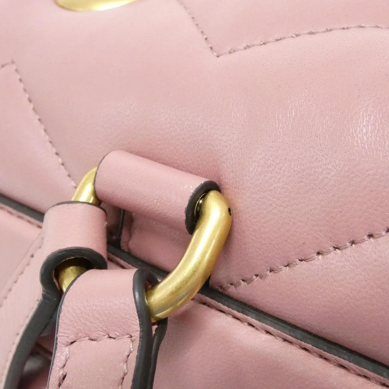 GUCCI 777253 AAC74 背包 皮革 粉色 皮革 中古品A - 縮圖 7