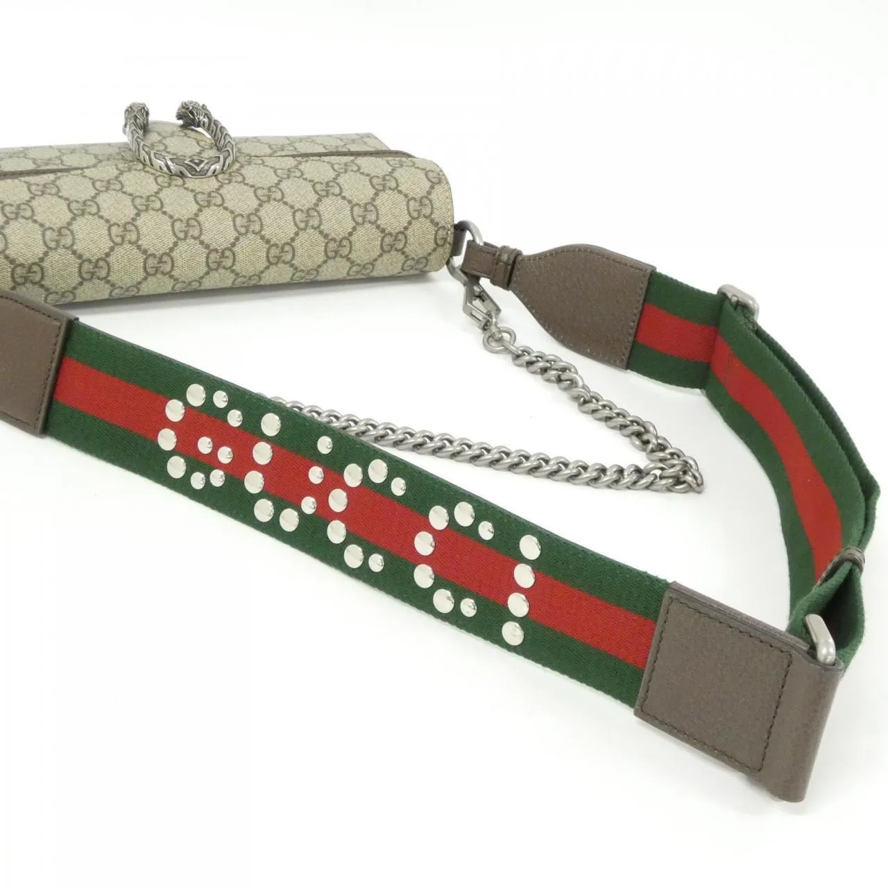 GUCCI 731782 96IWN 肩背包 帆布 黑色 帆布 中古品A - 縮圖 7