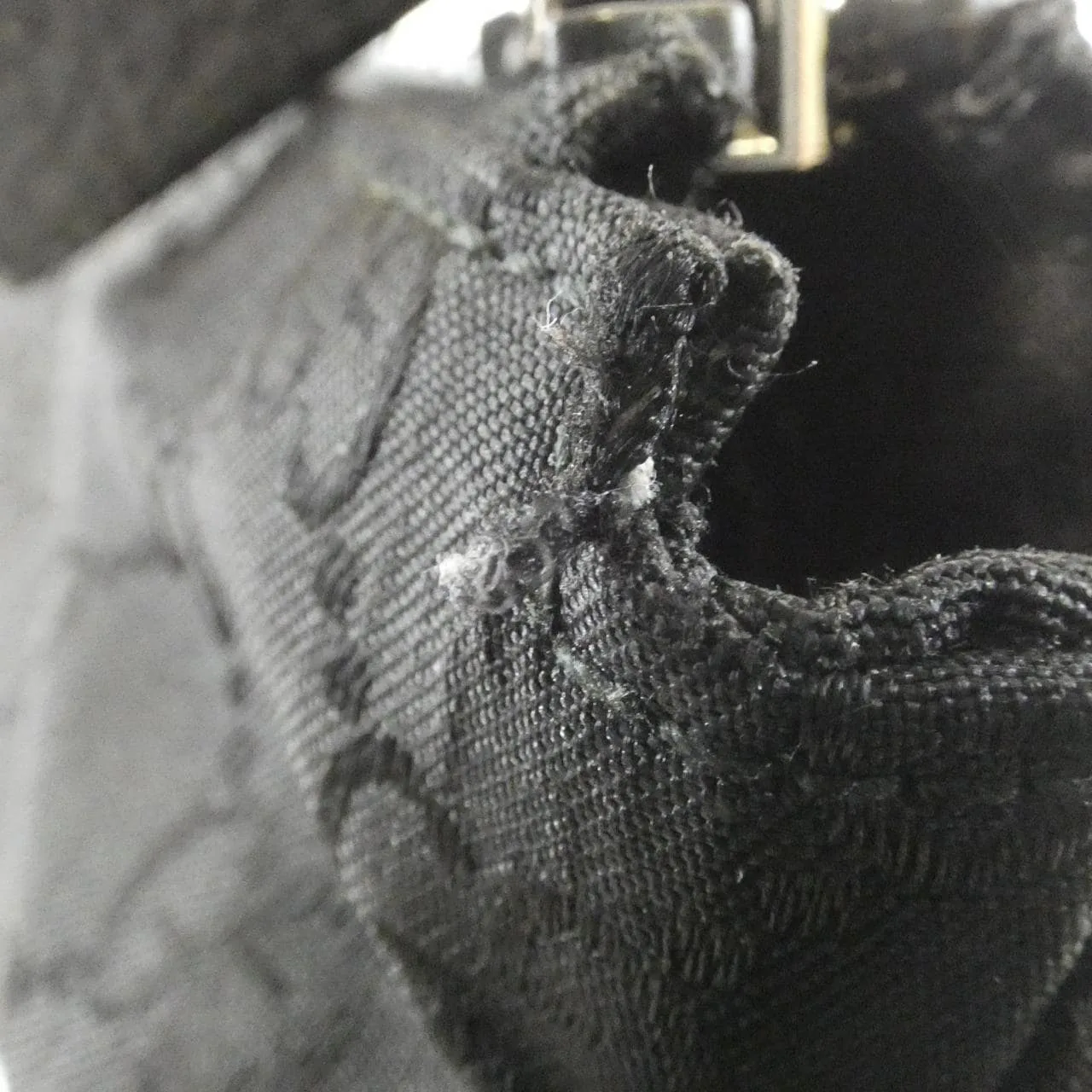 GUCCI GG Supreme 449184 G1XHN Shoulder Nylon 黑色 尼龍 中古品B - 縮圖 6