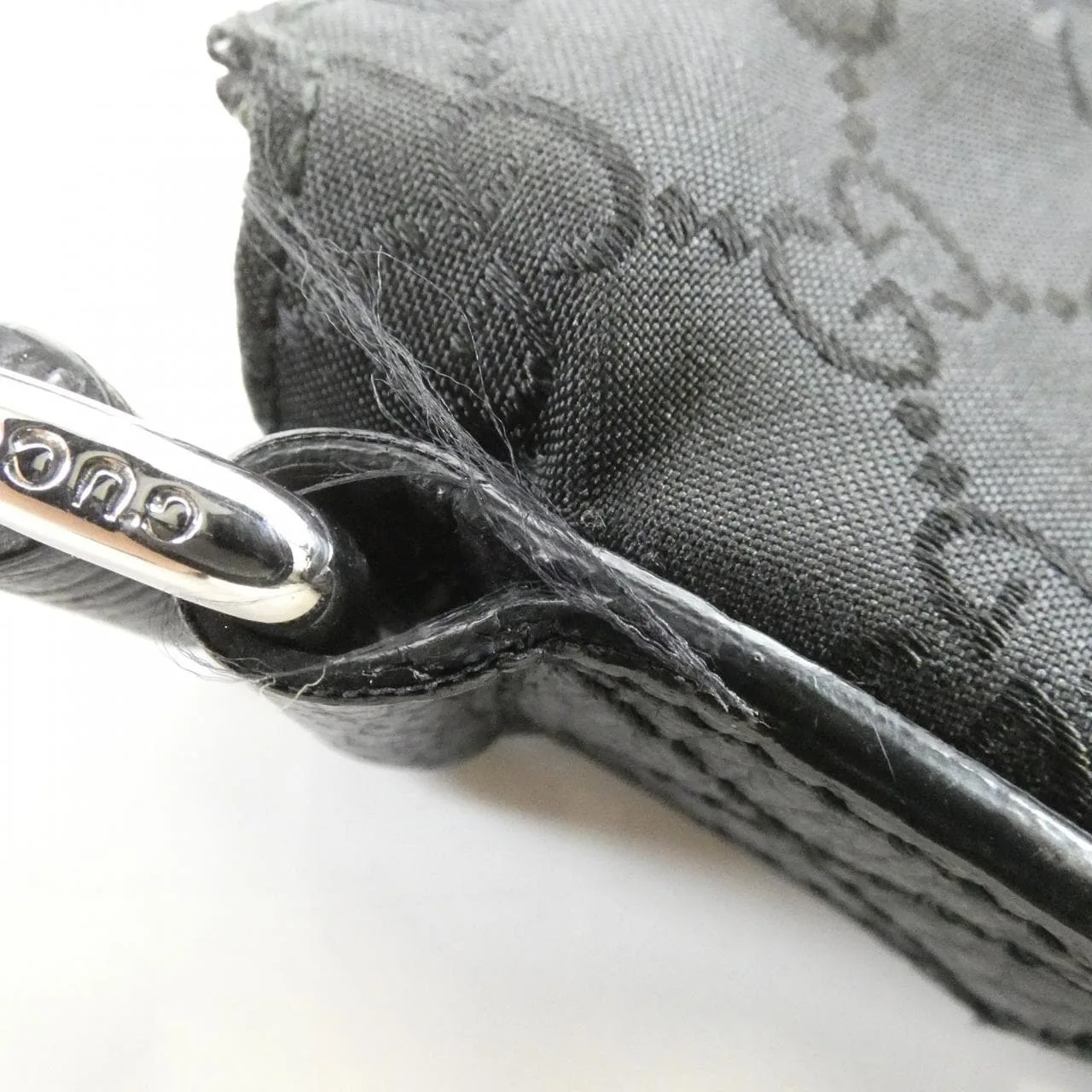 GUCCI GG Supreme 449184 G1XHN Shoulder Nylon 黑色 尼龍 中古品B - 縮圖 7