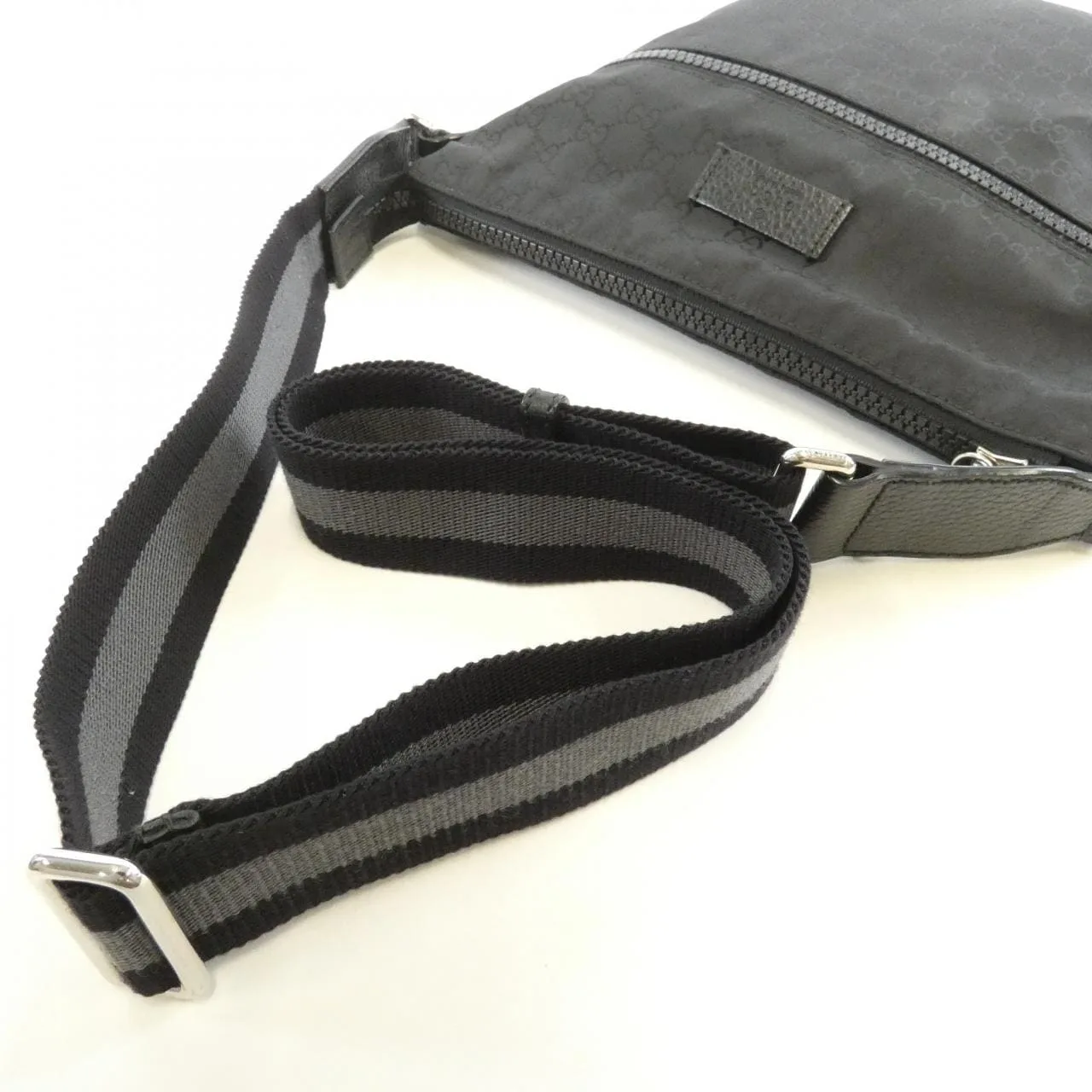 GUCCI GG Supreme 449184 G1XHN Shoulder Nylon 黑色 尼龍 中古品B - 縮圖 8