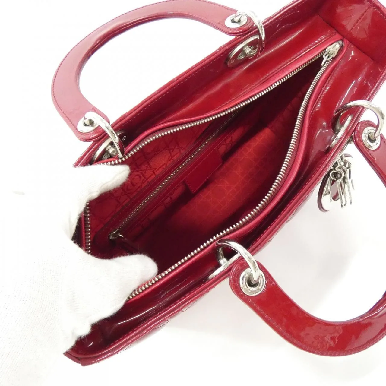 DIOR Lady Dior VRB44561 Handbag Patent Leather