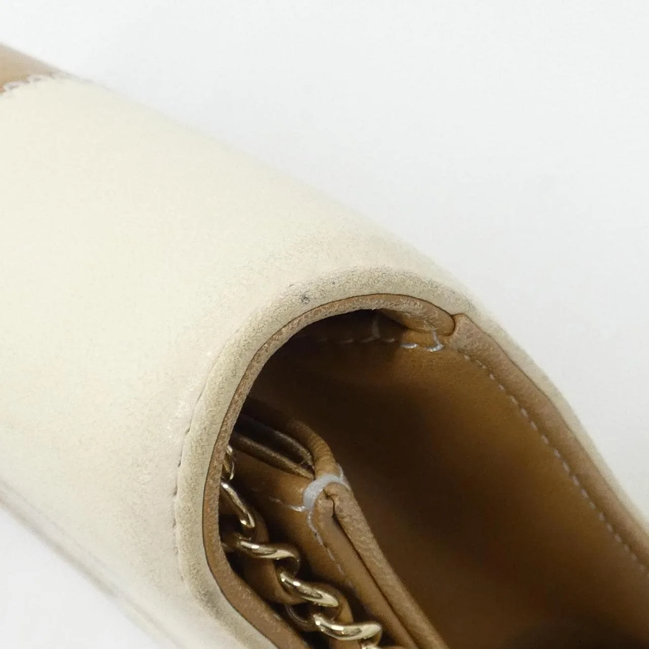 CHANEL Shoulder Lambskin Beige Lambskin Rank B - Thumbnail 7