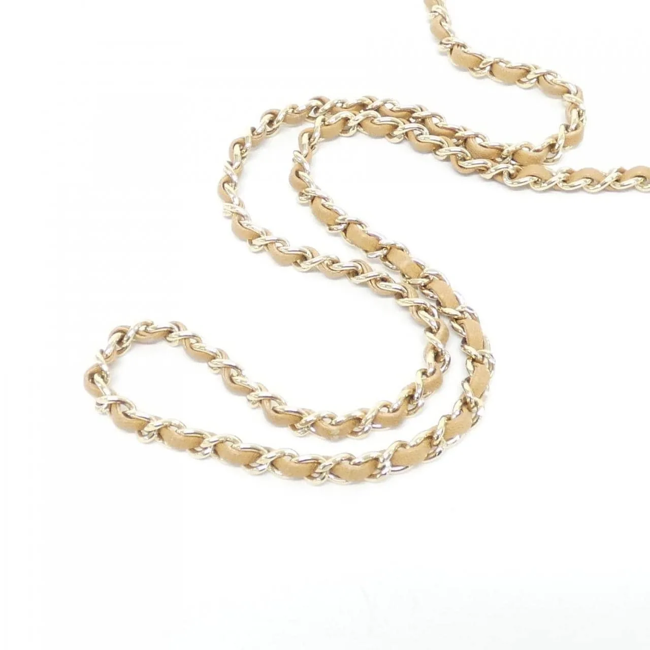 CHANEL Shoulder Lambskin Beige Lambskin Rank B - Thumbnail 8