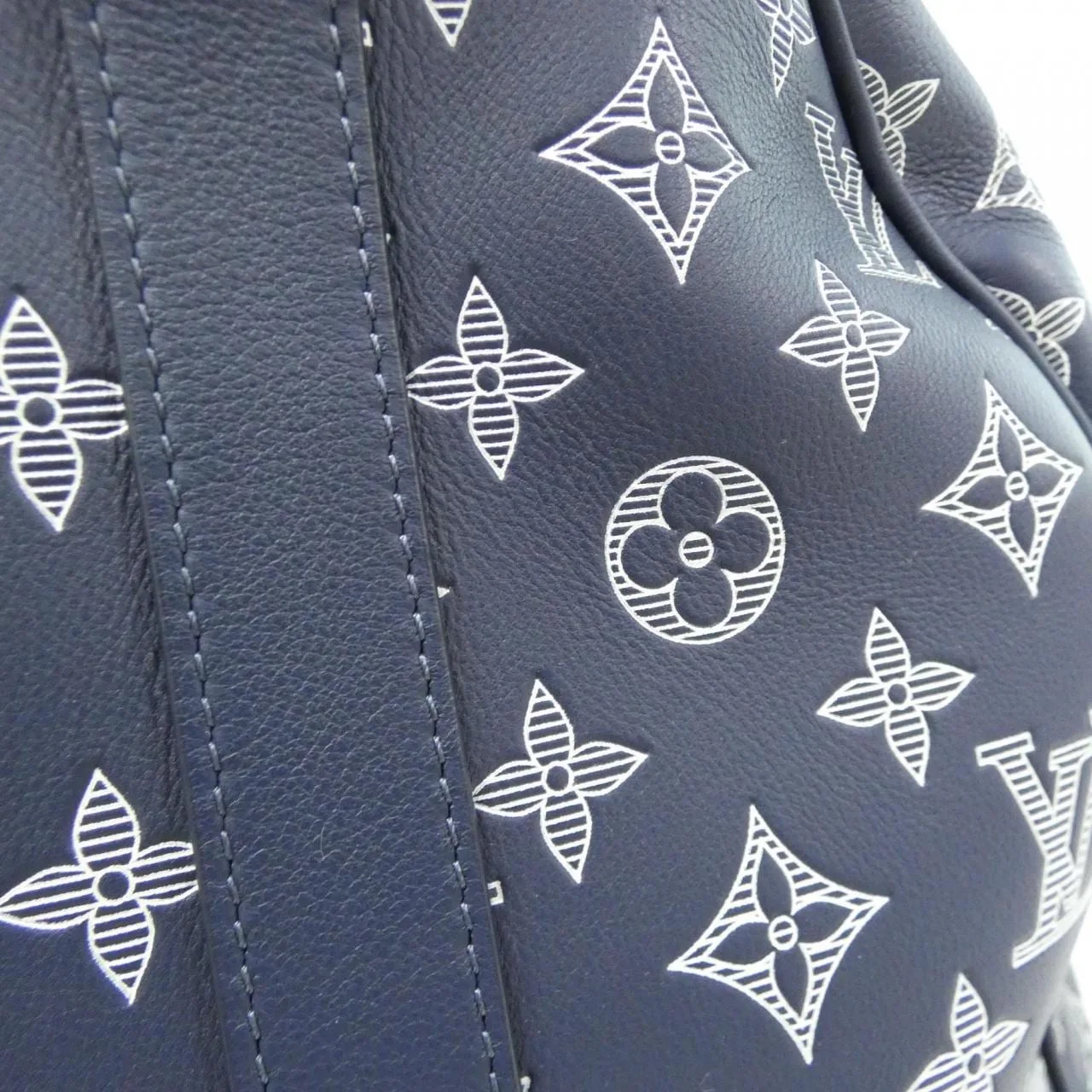 LOUIS VUITTON Keepall M24953 Boston Monogram 黑色 Monogram 中古品A - 縮圖 4