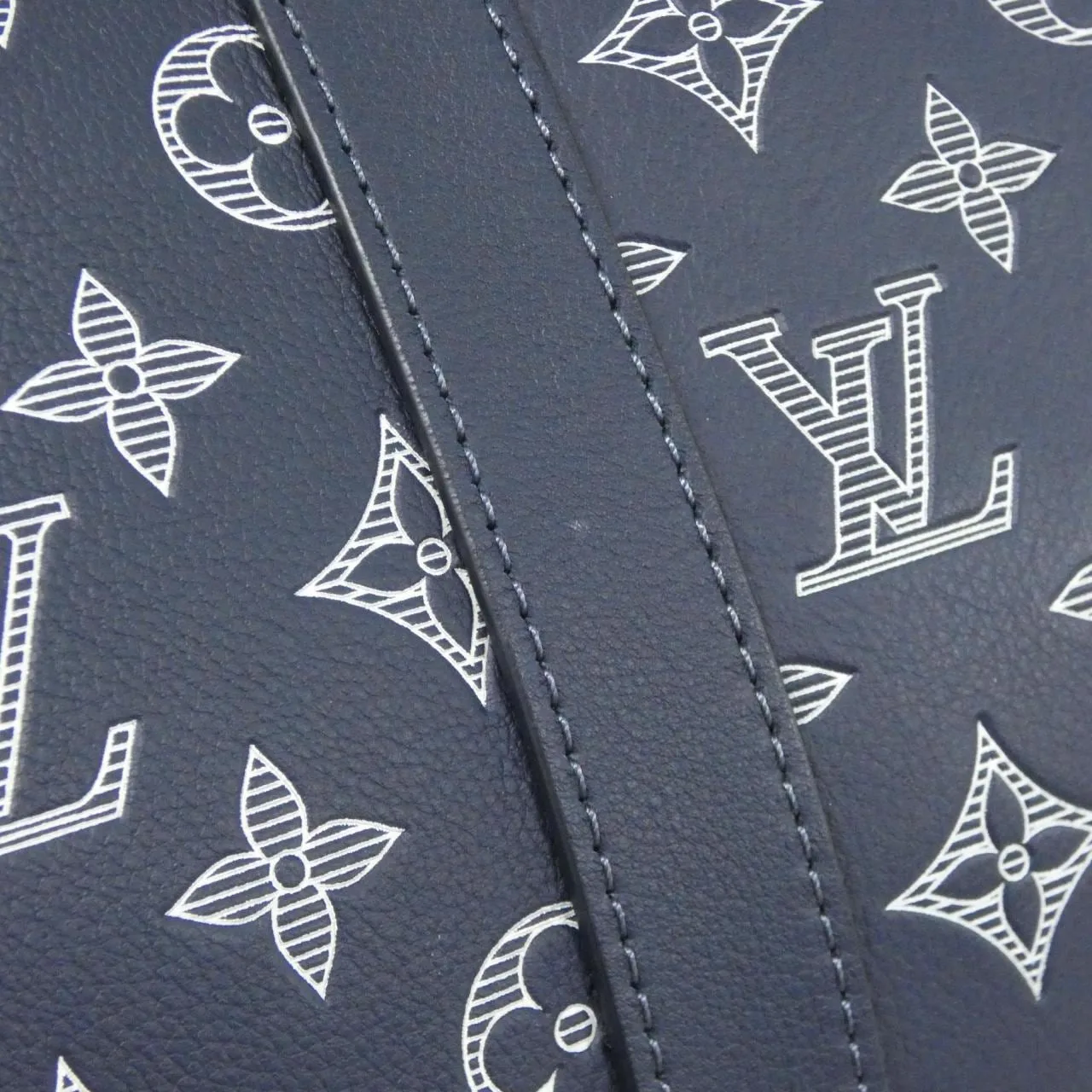 LOUIS VUITTON Keepall M24953 Boston Monogram 黑色 Monogram 中古品A - 縮圖 6