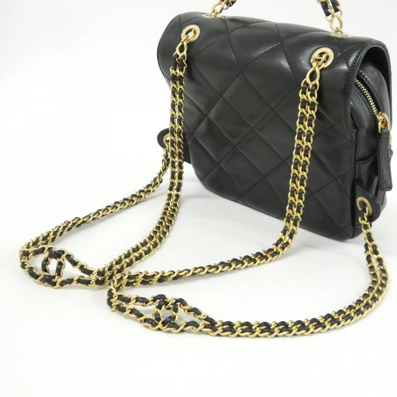 CHANEL Chanel 22 AS3884 Backpack Lambskin 黑色 羊皮 中古品A - 縮圖 8
