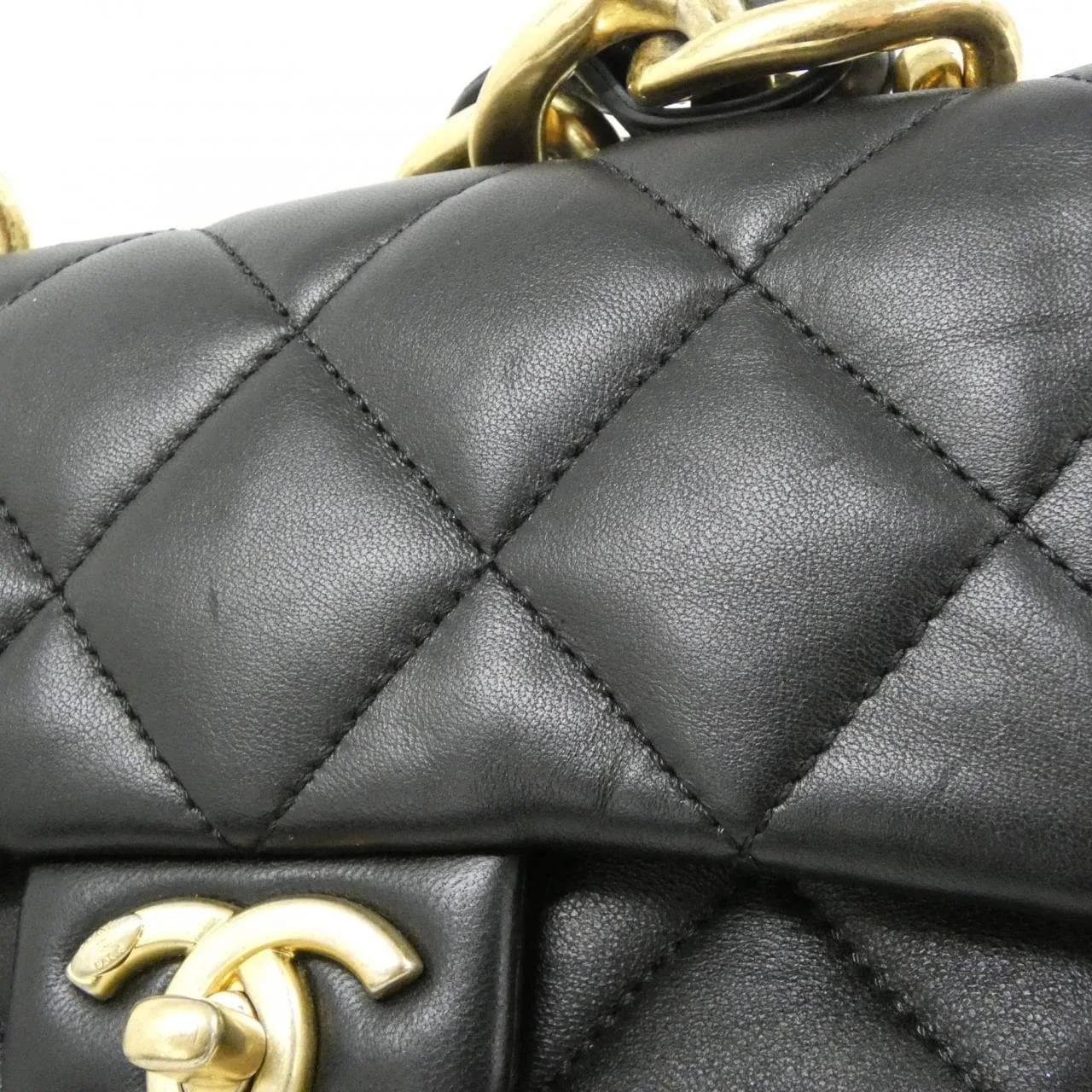 CHANEL Chanel 22 AS3213 Shoulder Lambskin 黑色 羊皮 中古品A - 縮圖 7