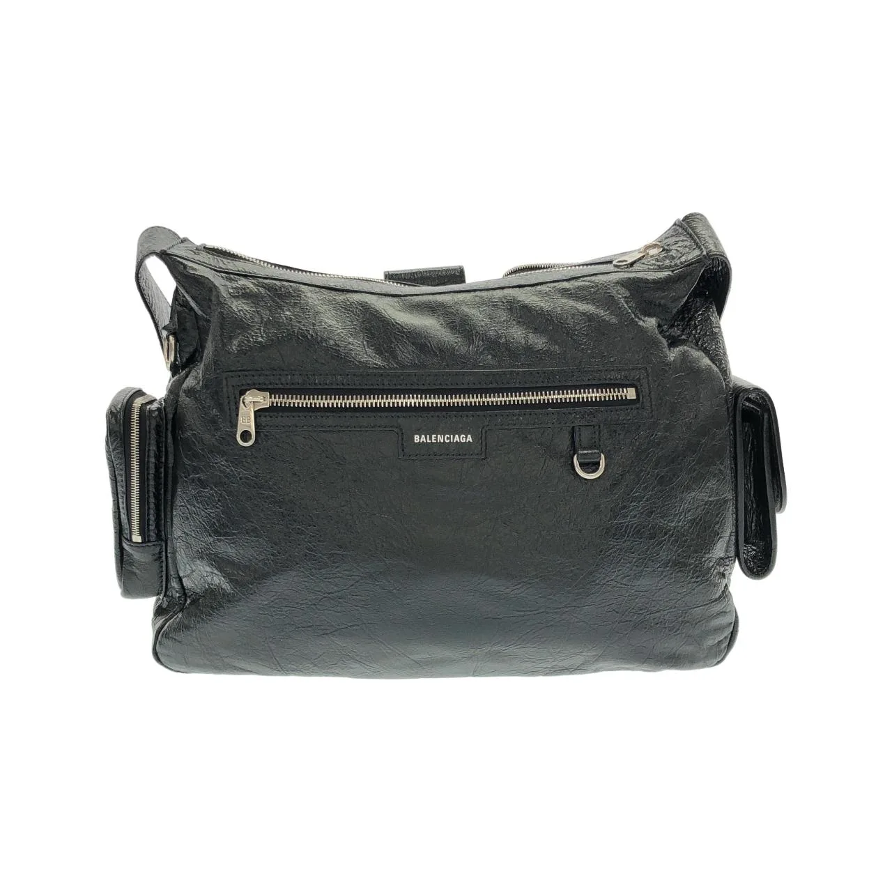 BALENCIAGA 785297 210C8 肩背包 羊皮 黑色 羊皮 中古品A - 縮圖 2