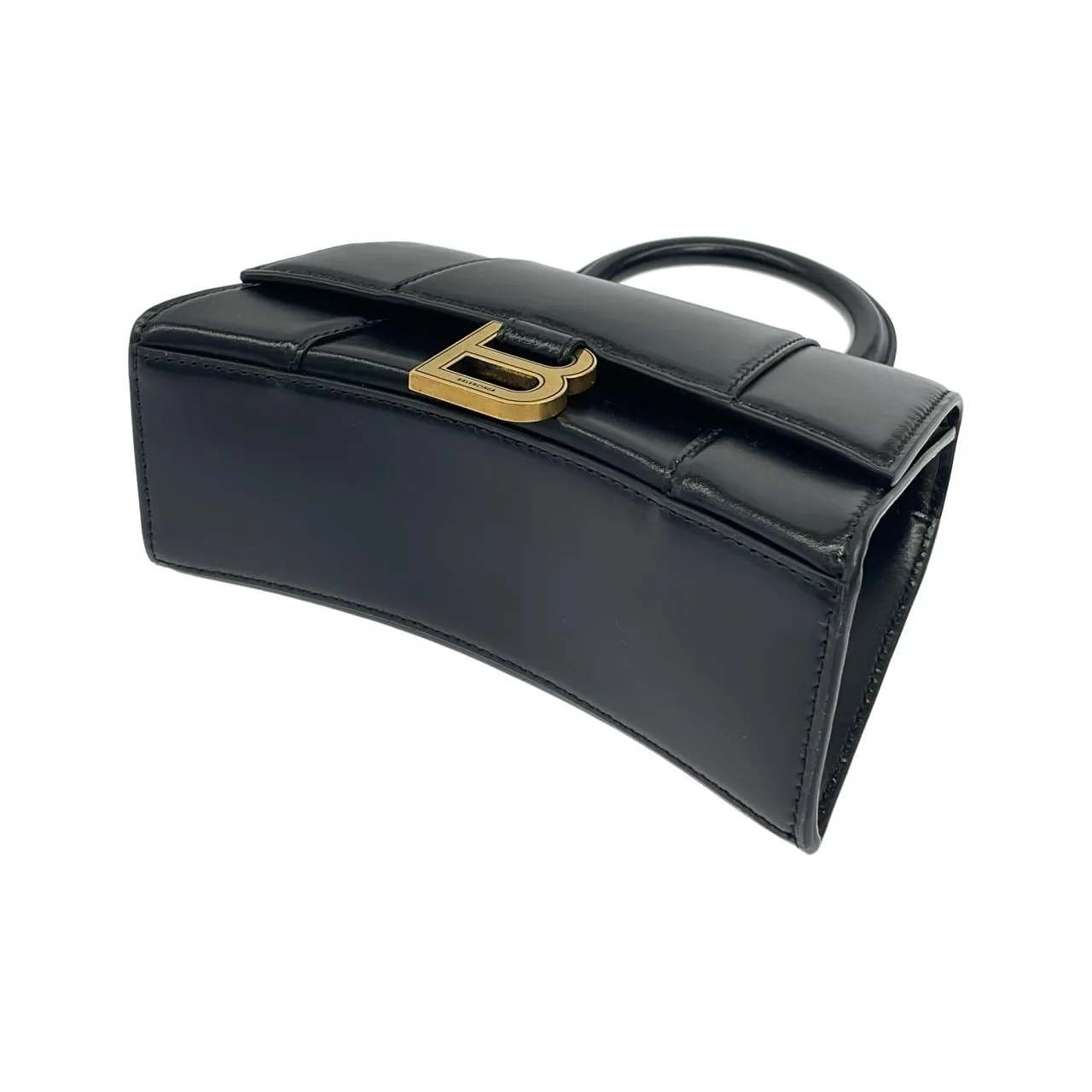 BALENCIAGA Hourglass 592833 1QJ4M 手提包 黑色 中古品A - 縮圖 3