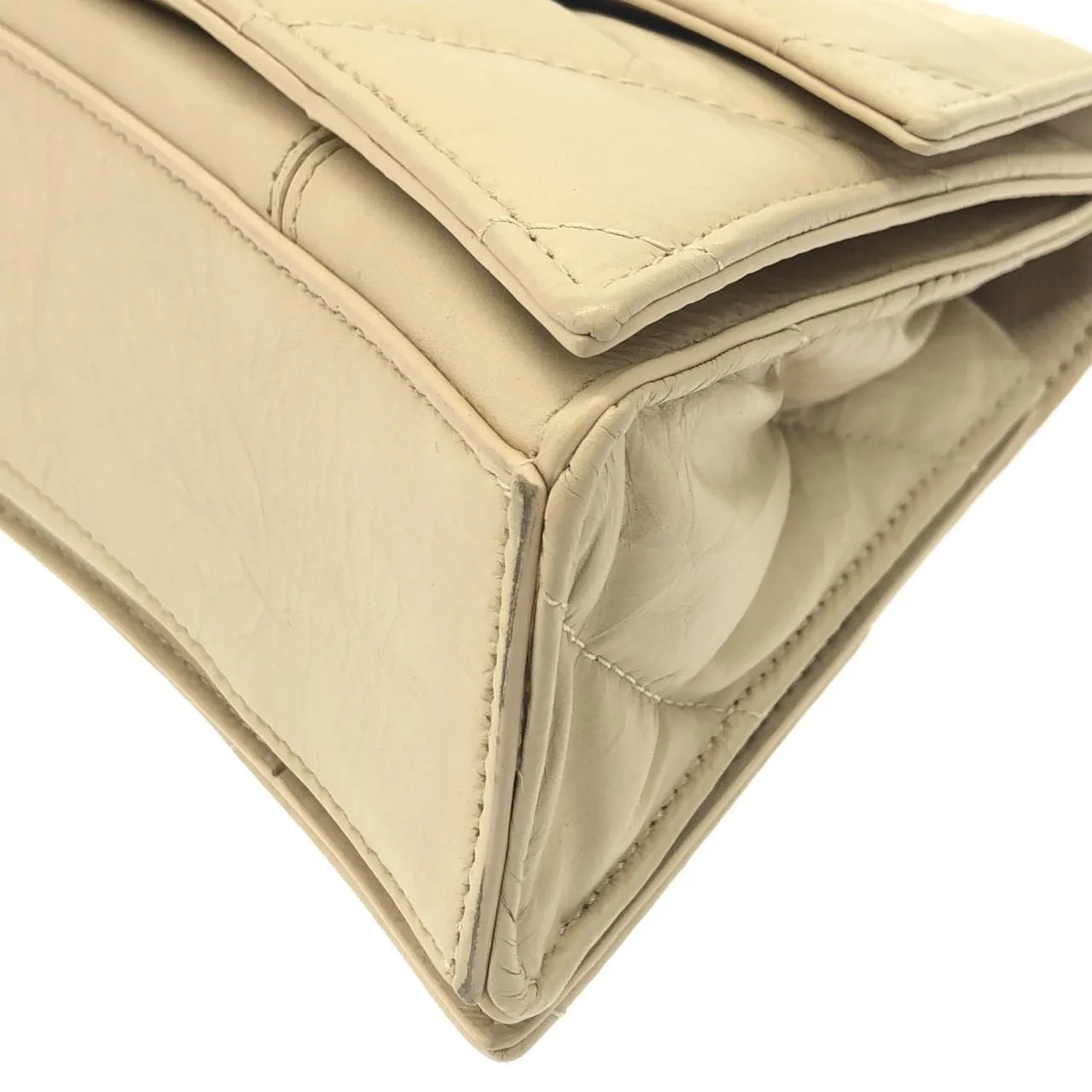 BALENCIAGA 716351 210J0 肩背包 皮革 銀色 皮革 中古品A - 縮圖 3