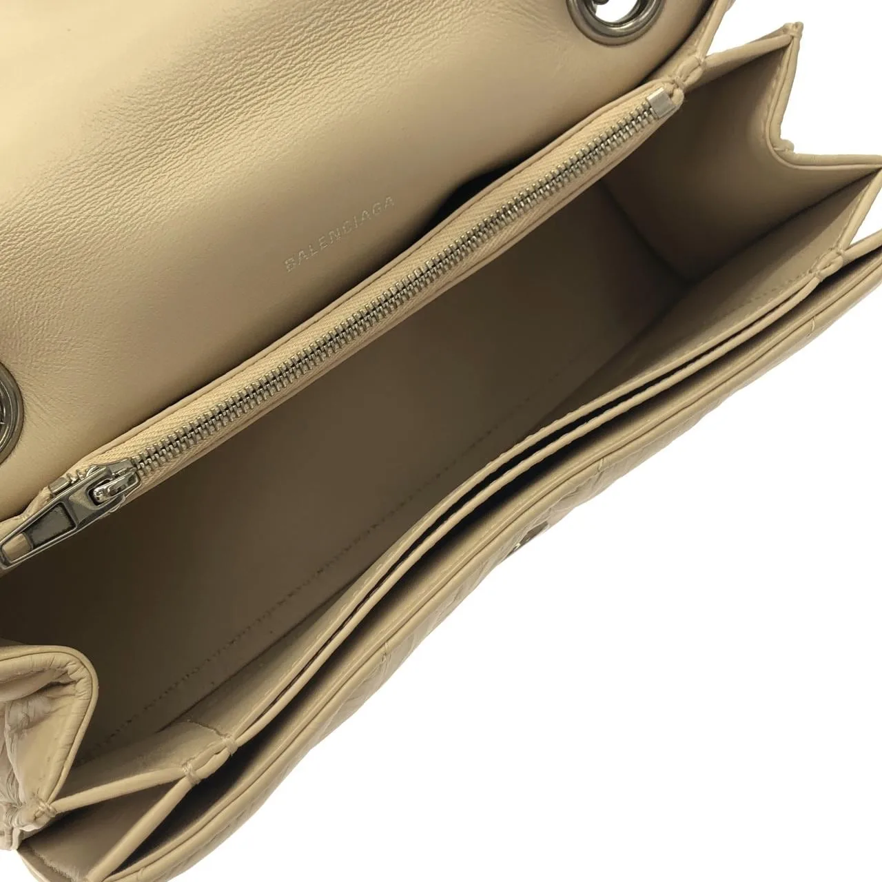 BALENCIAGA 716351 210J0 肩背包 皮革 銀色 皮革 中古品A - 縮圖 6