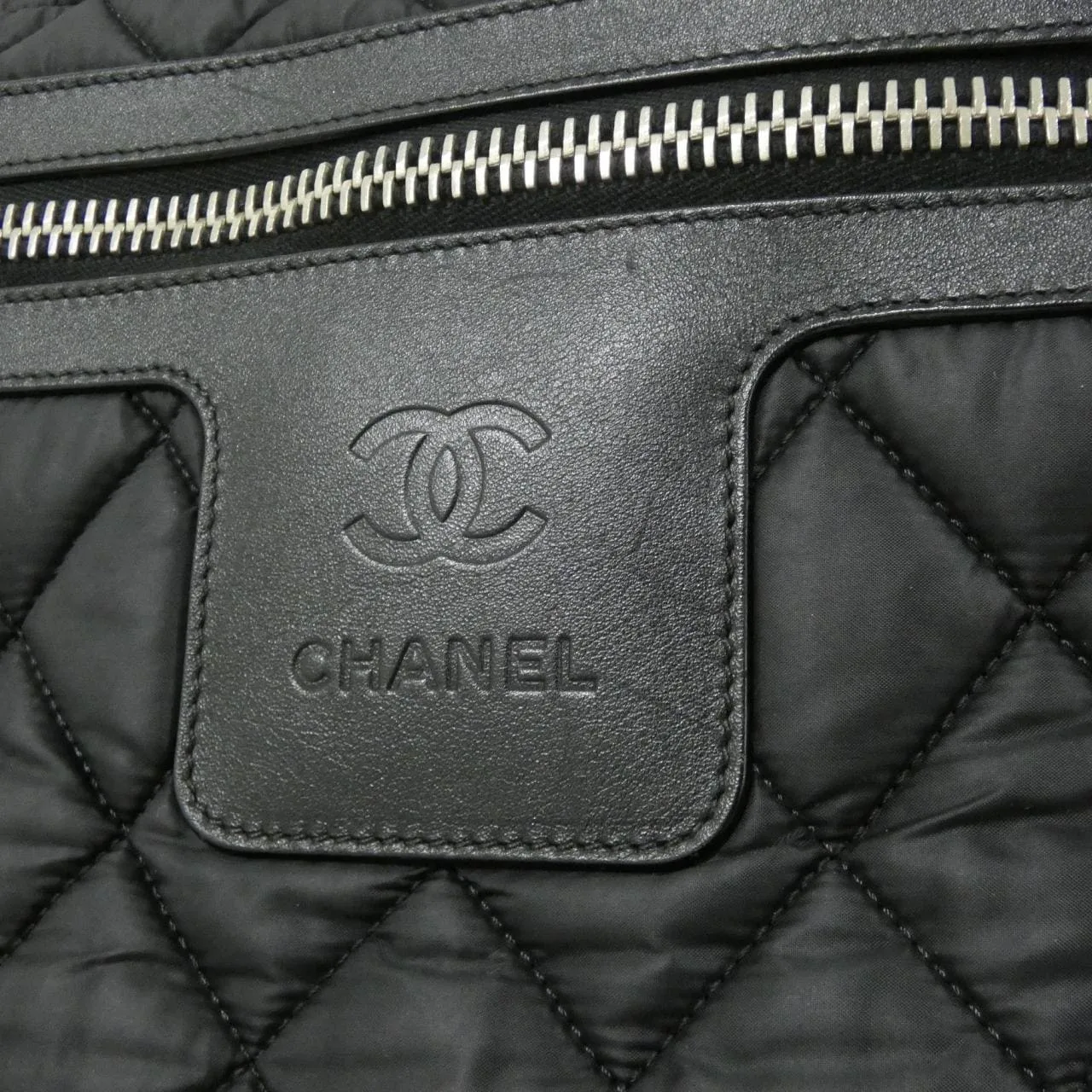 CHANEL 48611 Handbag Nylon 黑色 尼龍 中古品A - 縮圖 4