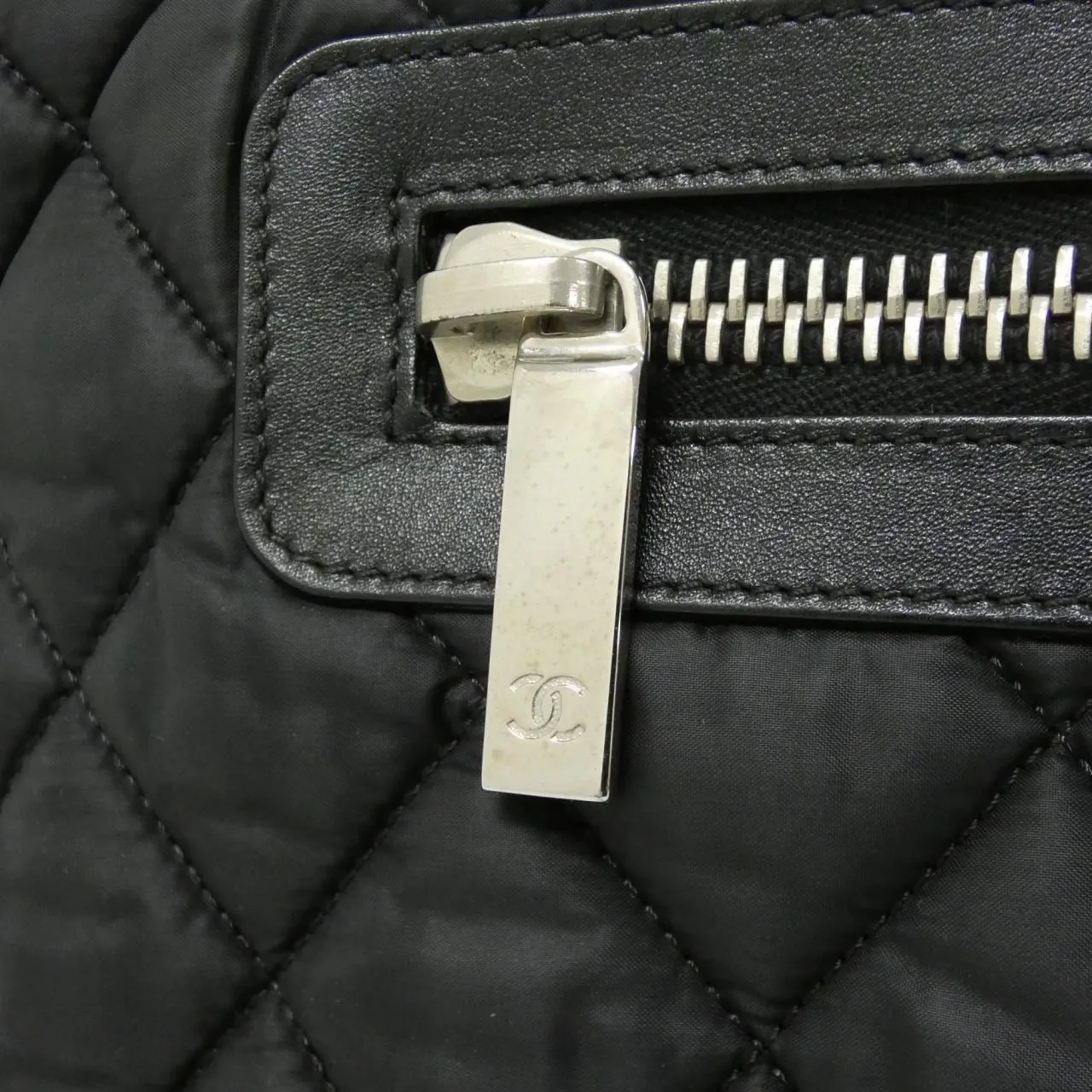 CHANEL 48611 Handbag Nylon 黑色 尼龍 中古品A - 縮圖 5