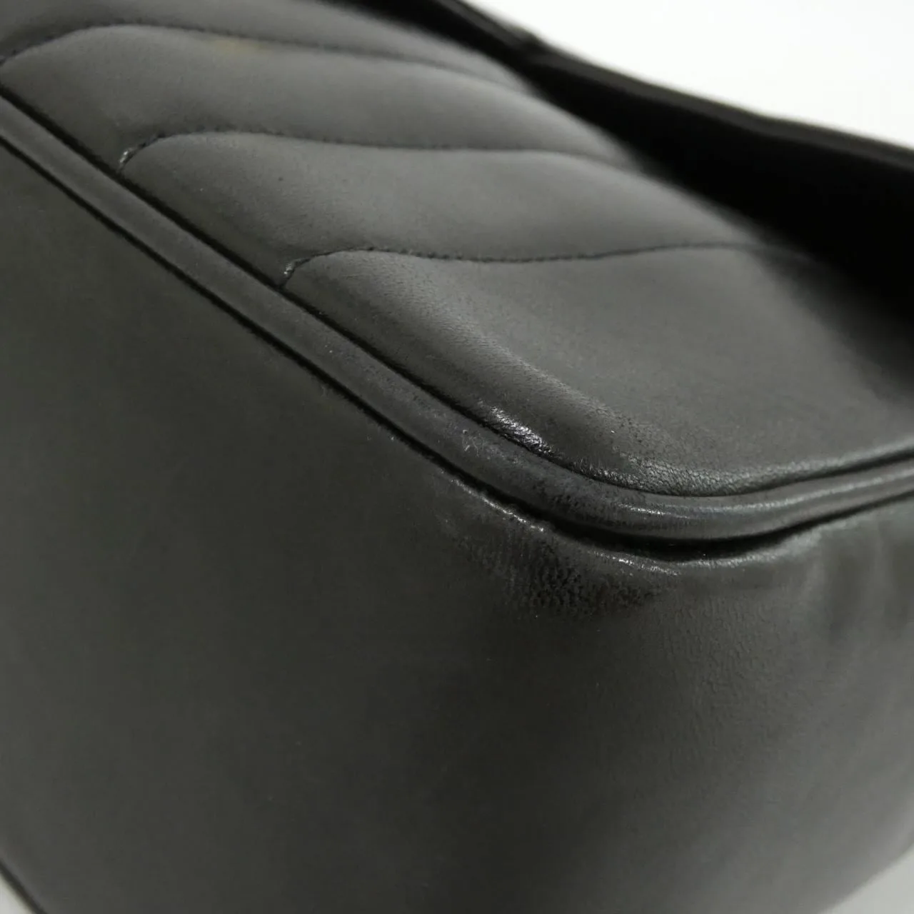 CHANEL Shoulder Lambskin 黑色 羊皮 中古品B - 縮圖 3