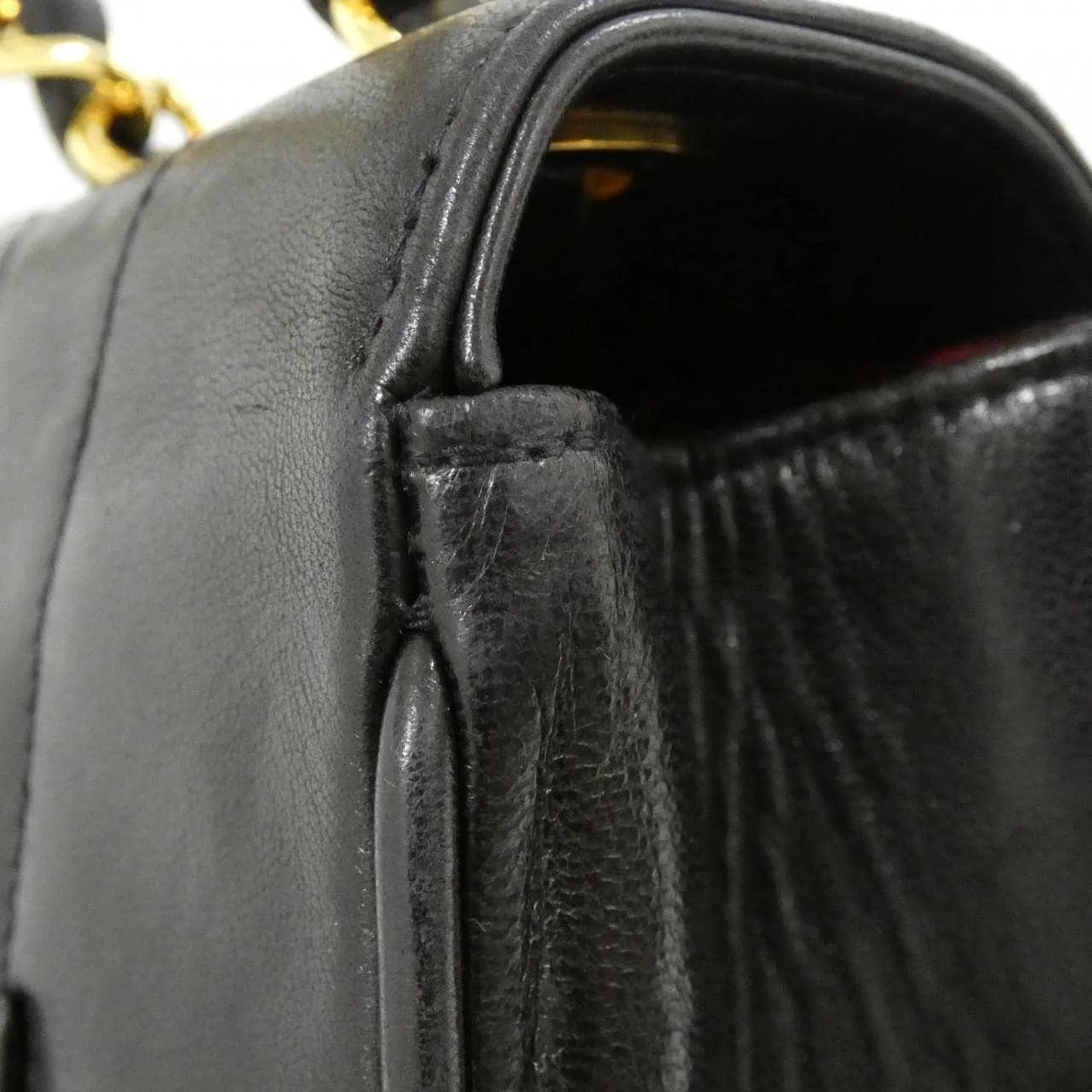 CHANEL Shoulder Lambskin 黑色 羊皮 中古品B - 縮圖 8