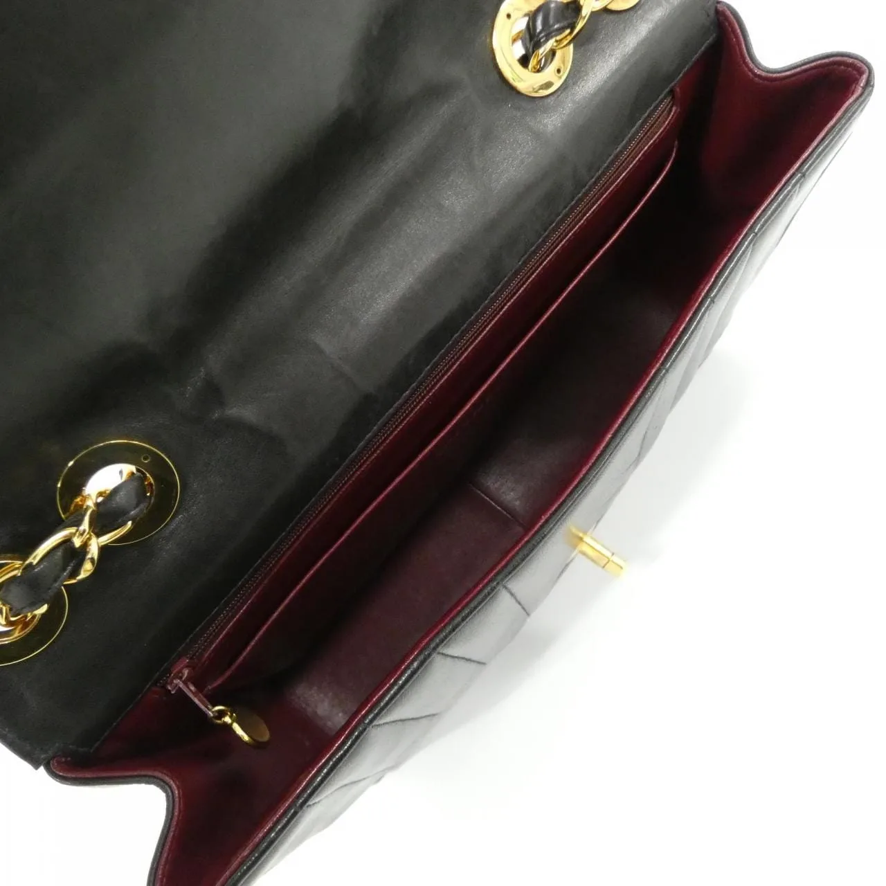 CHANEL Shoulder Lambskin 黑色 羊皮 中古品B - 縮圖 10