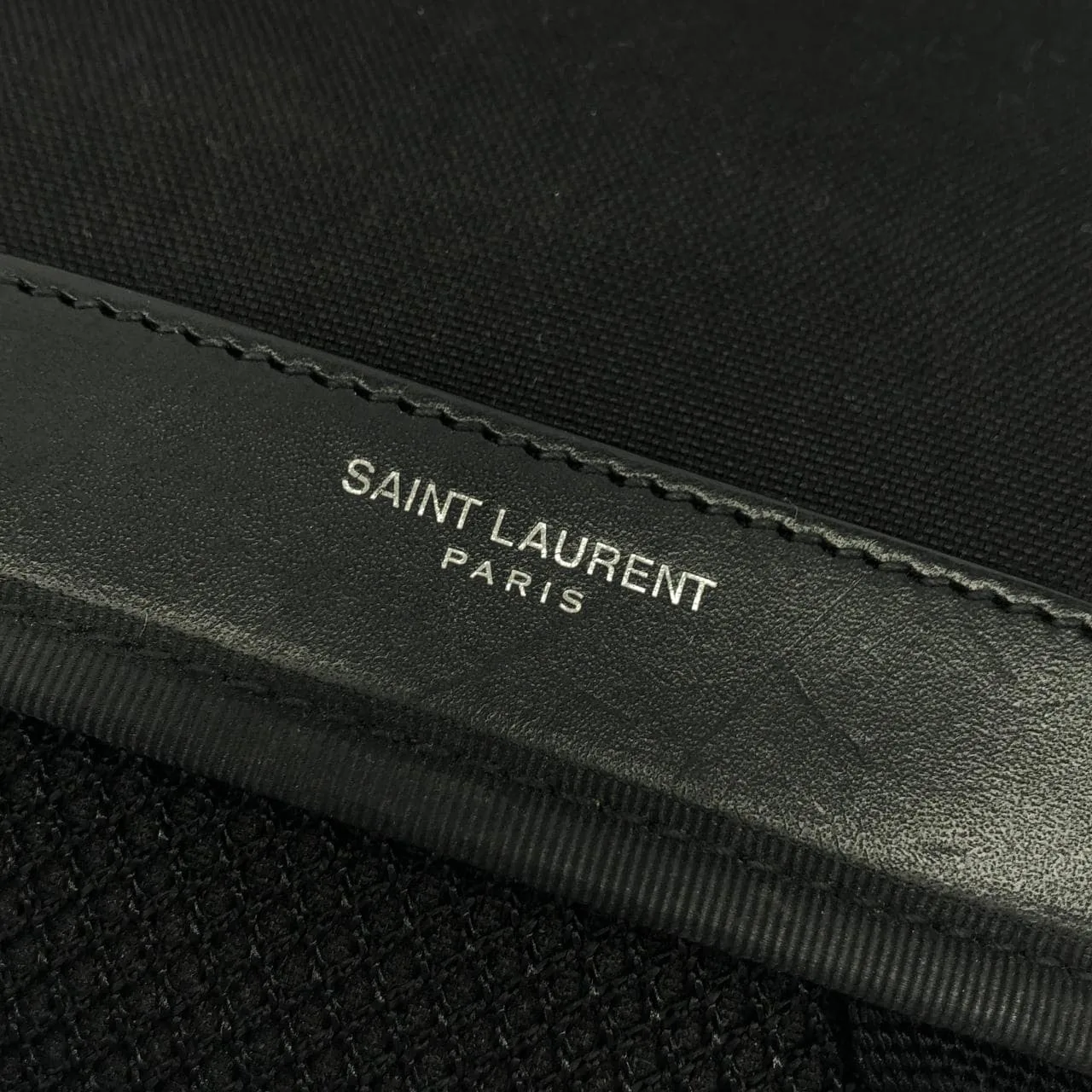 SAINT LAURENT 710244 FAAJ8 肩背包 帆布 黑色 帆布 中古品A - 縮圖 4