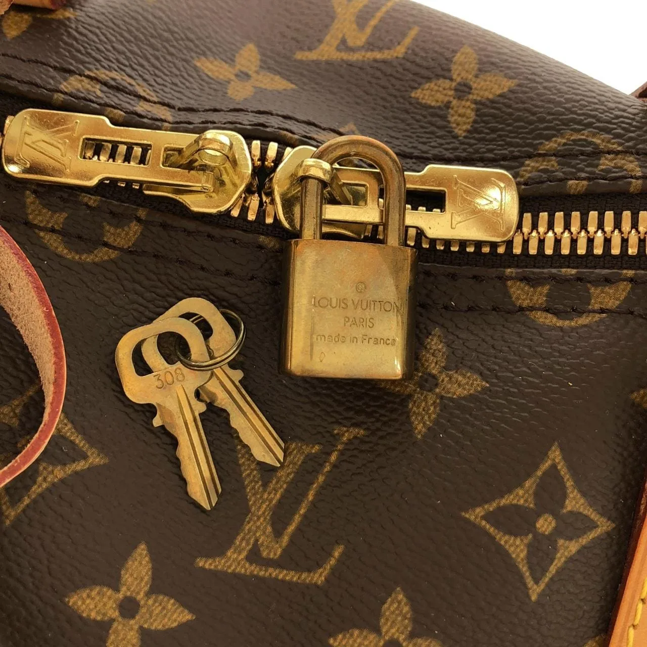 LOUIS VUITTON Keepall M41414 Boston Monogram 黑色 Monogram 中古品A - 縮圖 3