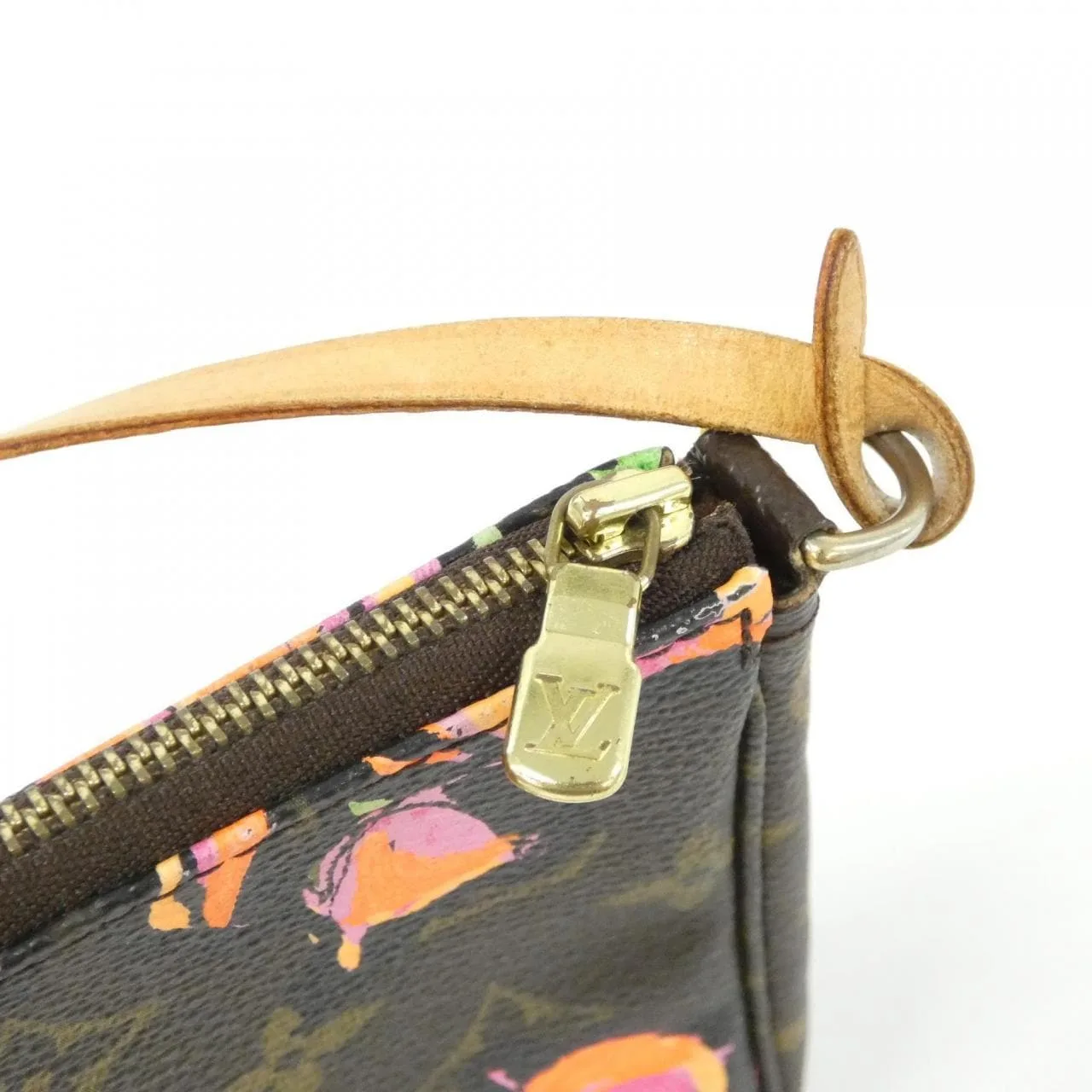 LOUIS VUITTON Pochette M48615 小斜揹包 Monogram 黑色 Monogram 中古品B - 縮圖 5