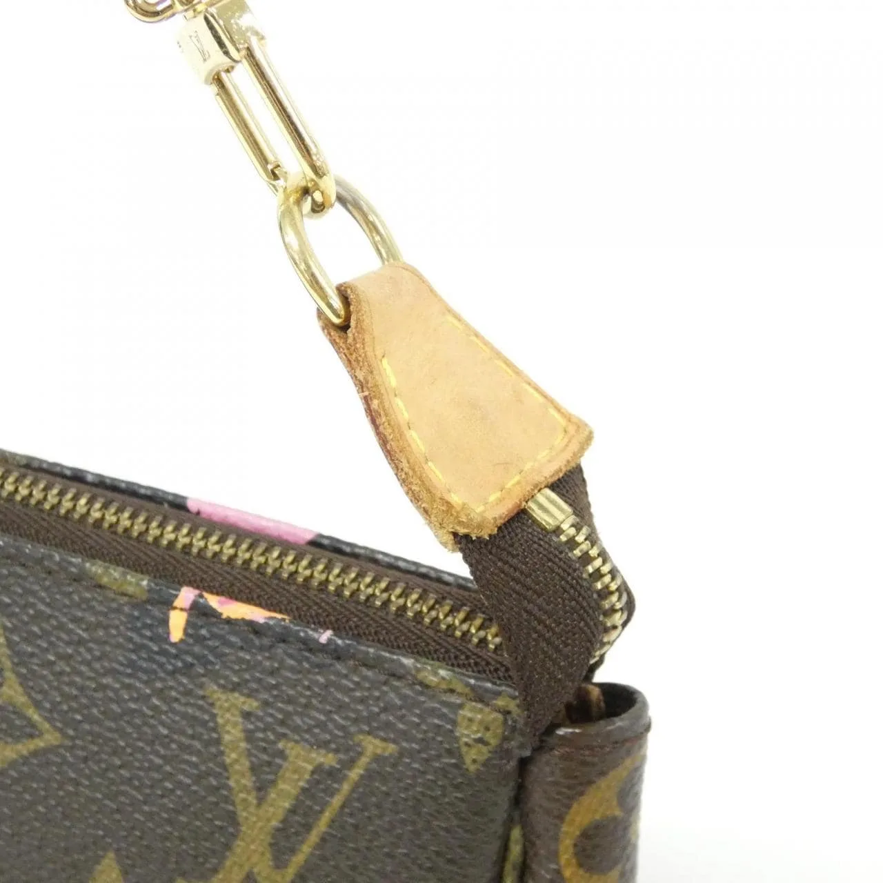 LOUIS VUITTON Pochette M48615 小斜揹包 Monogram 黑色 Monogram 中古品B - 縮圖 6