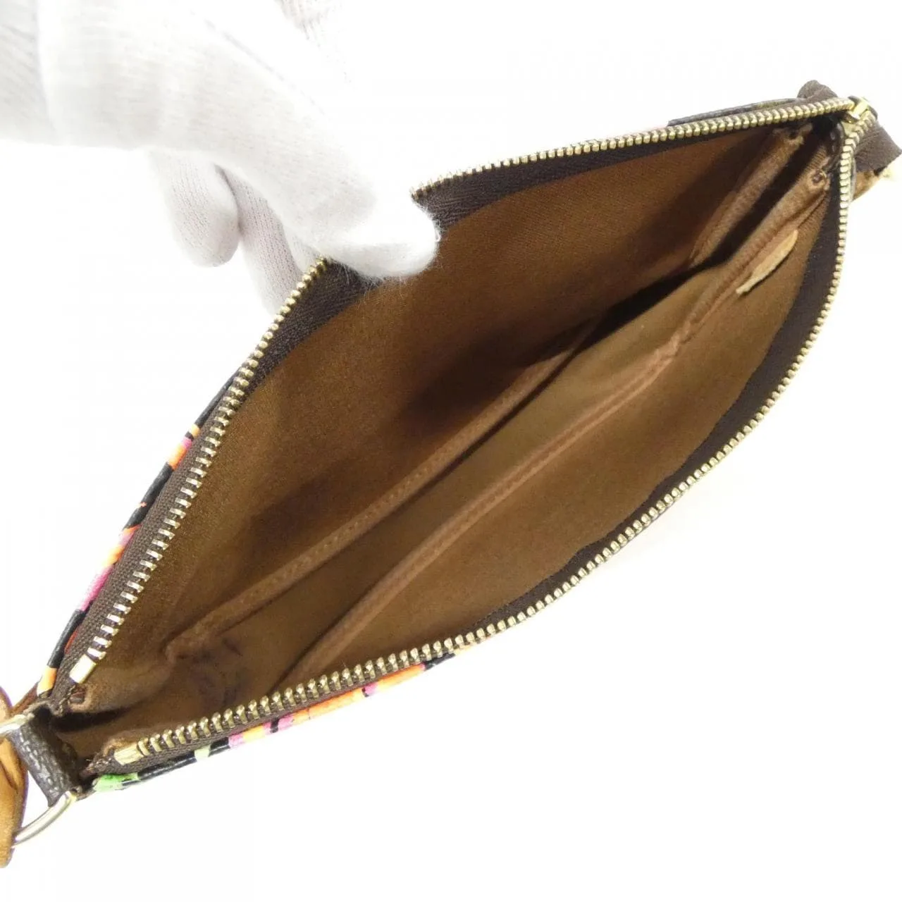 LOUIS VUITTON Pochette M48615 小斜揹包 Monogram 黑色 Monogram 中古品B - 縮圖 8