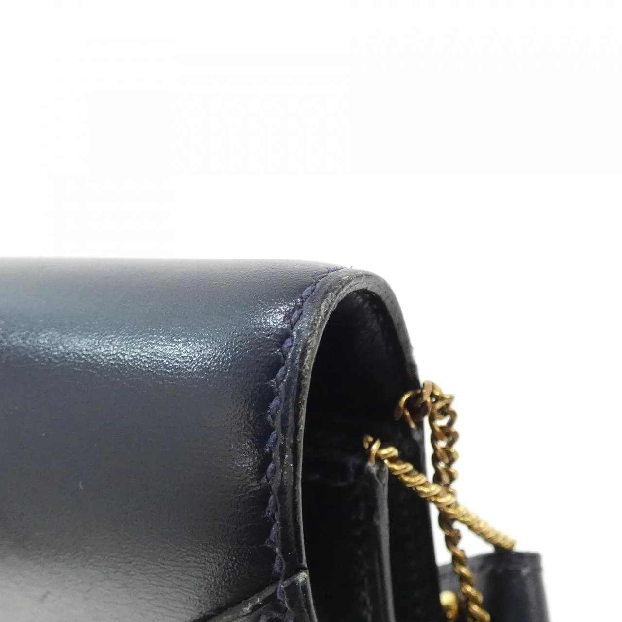 HERMES 001372CC Shoulder Box Calf Navy Box Calf Leather Rank A - Thumbnail 4