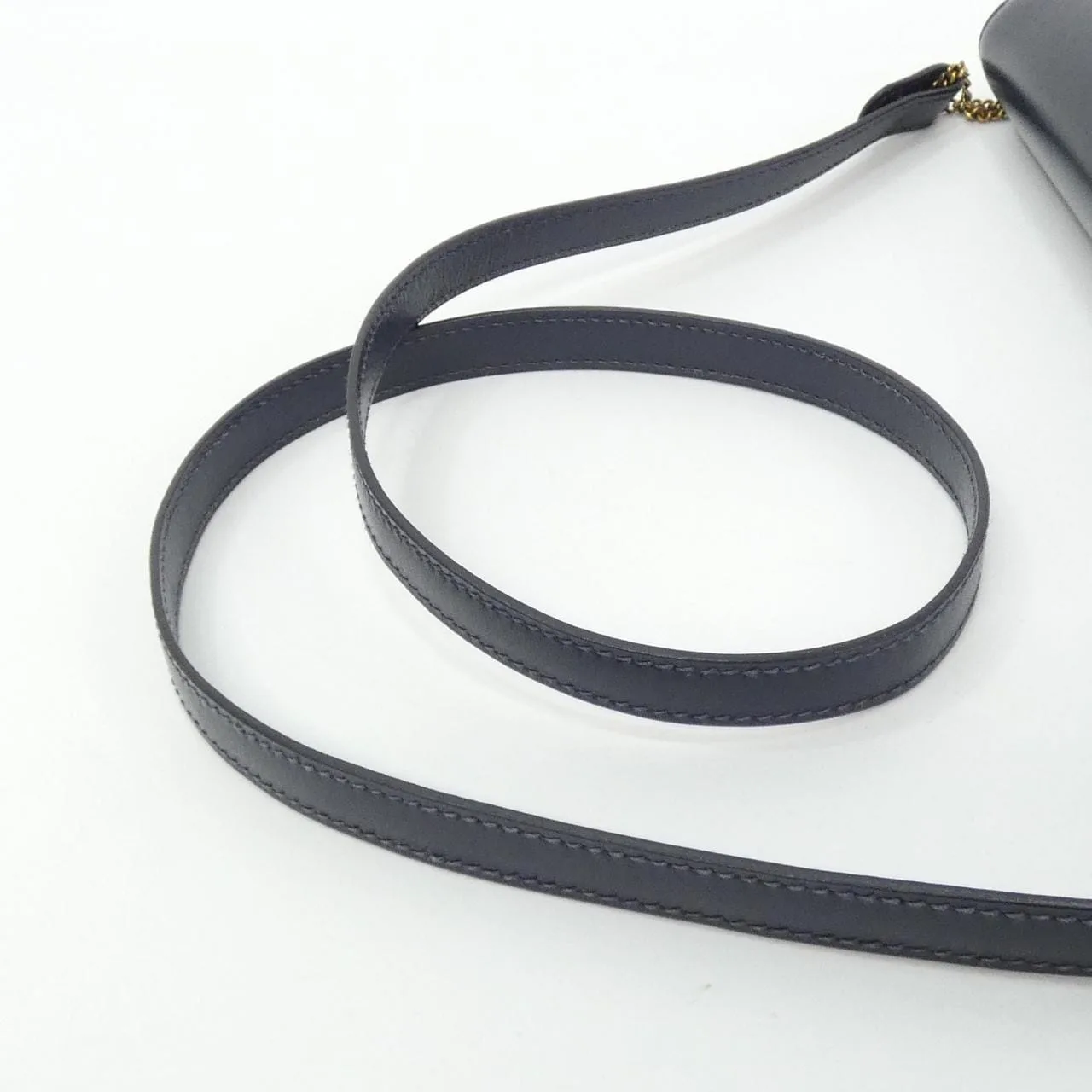 HERMES 001372CC Shoulder Box Calf Navy Box Calf Leather Rank A - Thumbnail 6